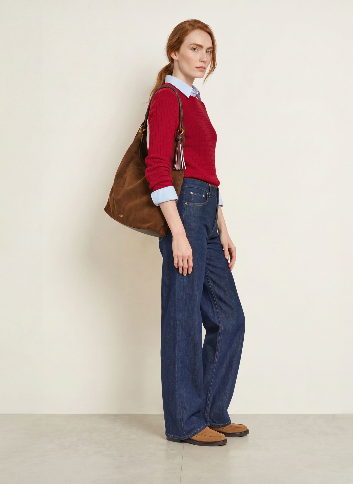 TOMMY HILFIGER pull: ROUGE