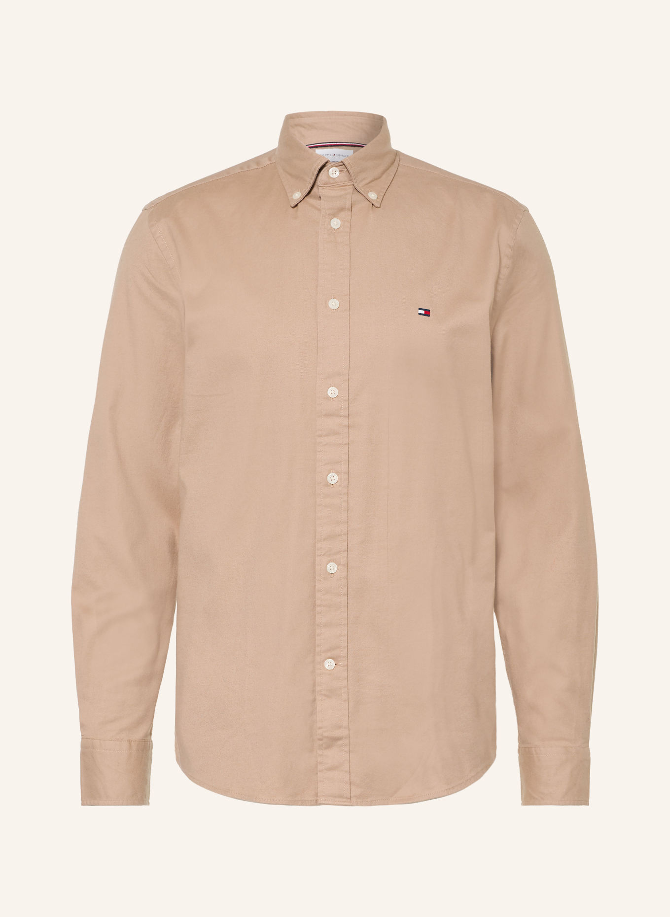 TOMMY HILFIGER Flanellhemd Regular Fit: BEIGE