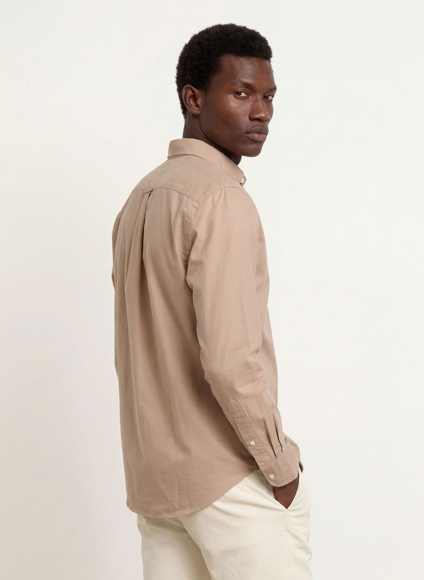 TOMMY HILFIGER Flanellhemd Regular Fit: BEIGE