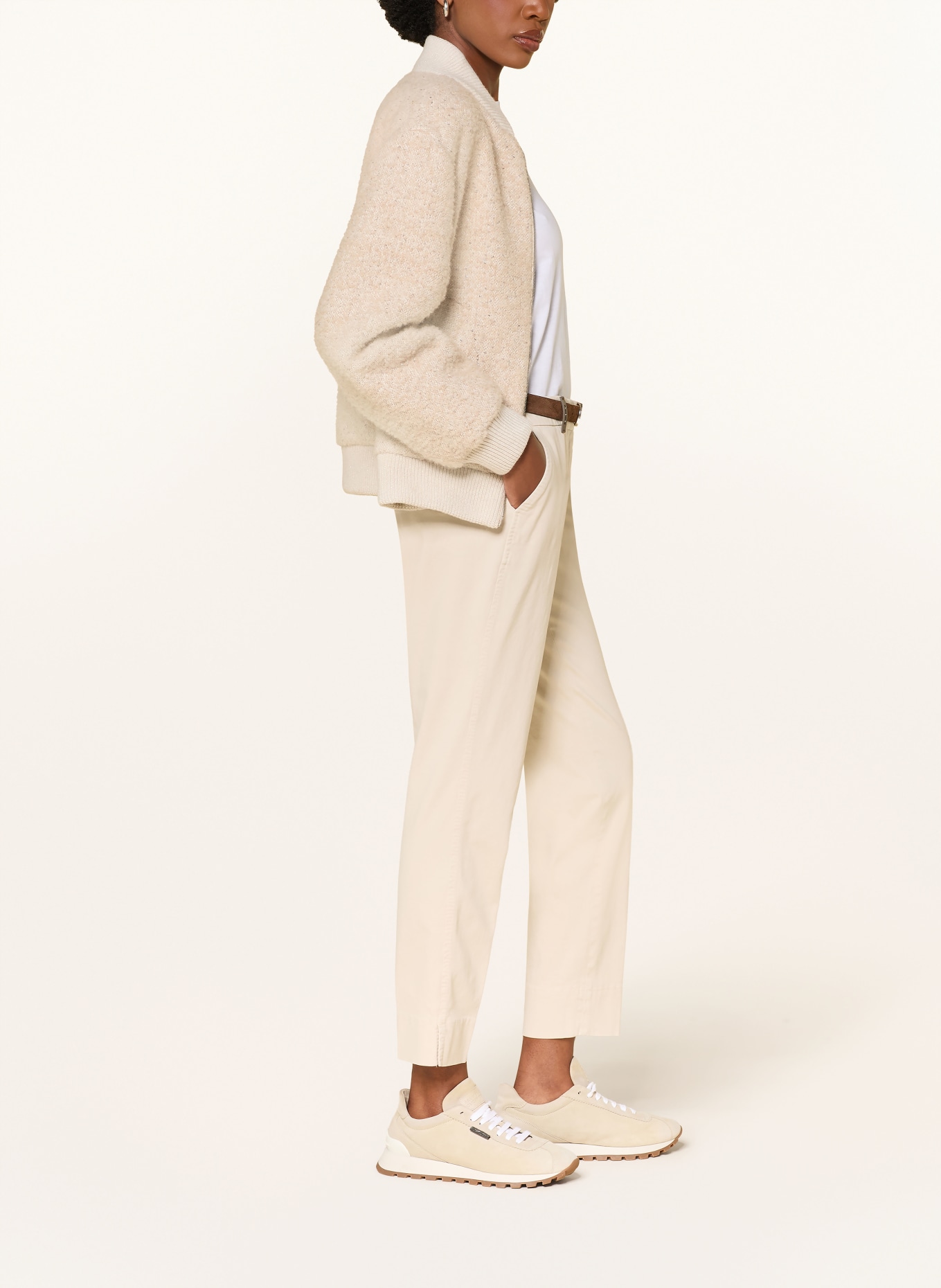 PESERICO 7/8-byxor: BEIGE