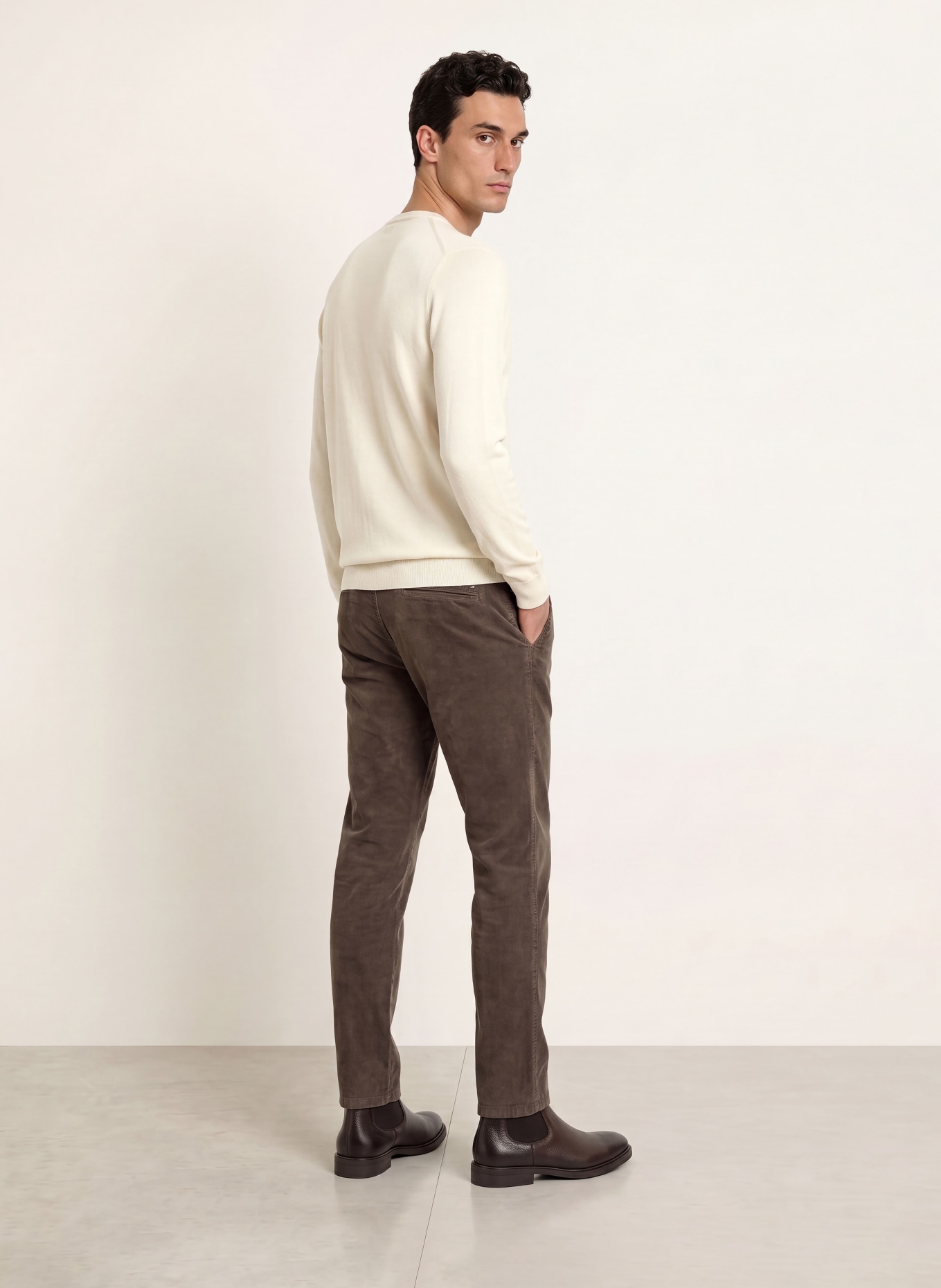 OLYMP Pullover aus Merinowolle: WEISS