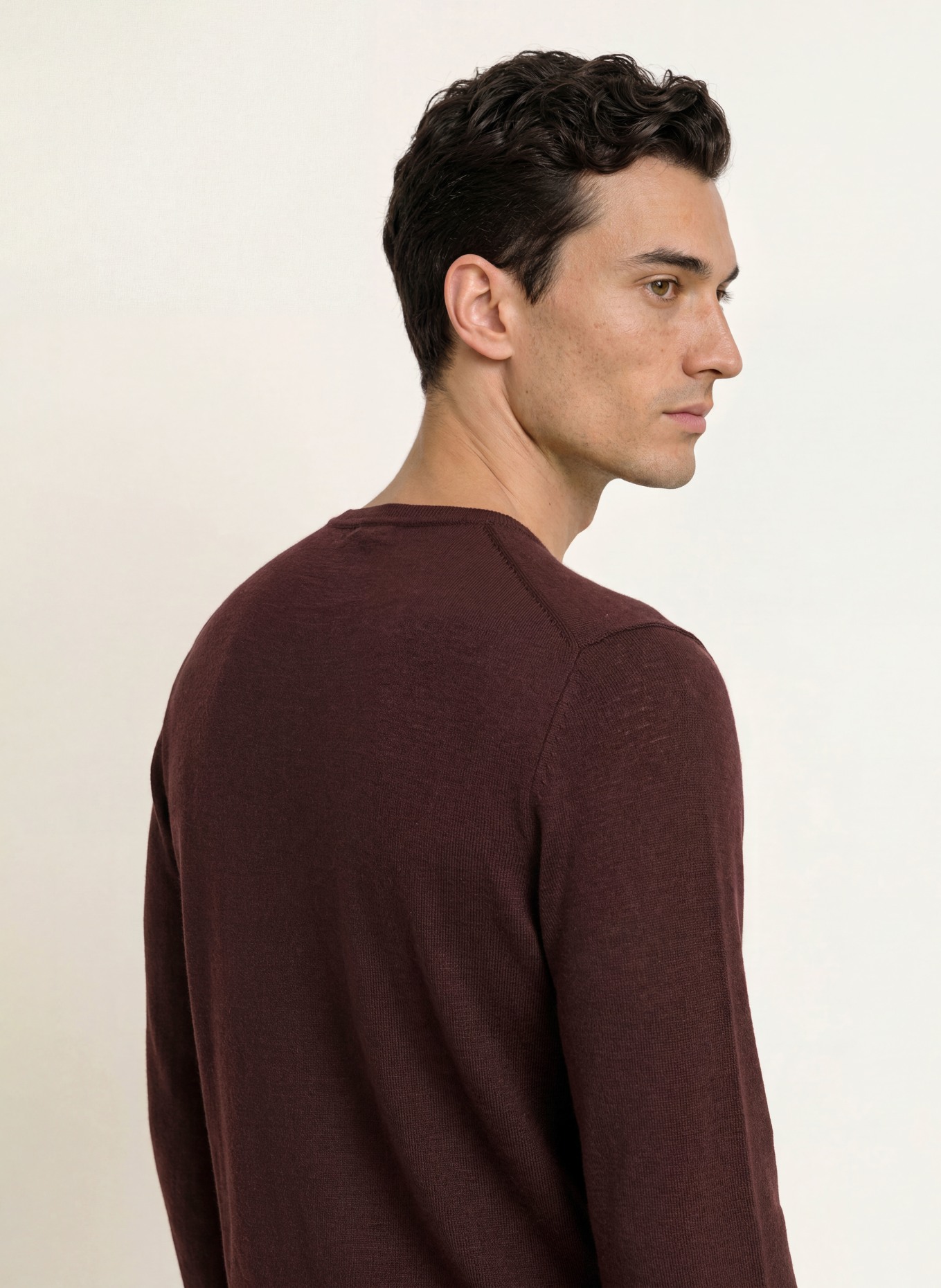 OLYMP Pullover aus Merinowolle: DUNKELROT