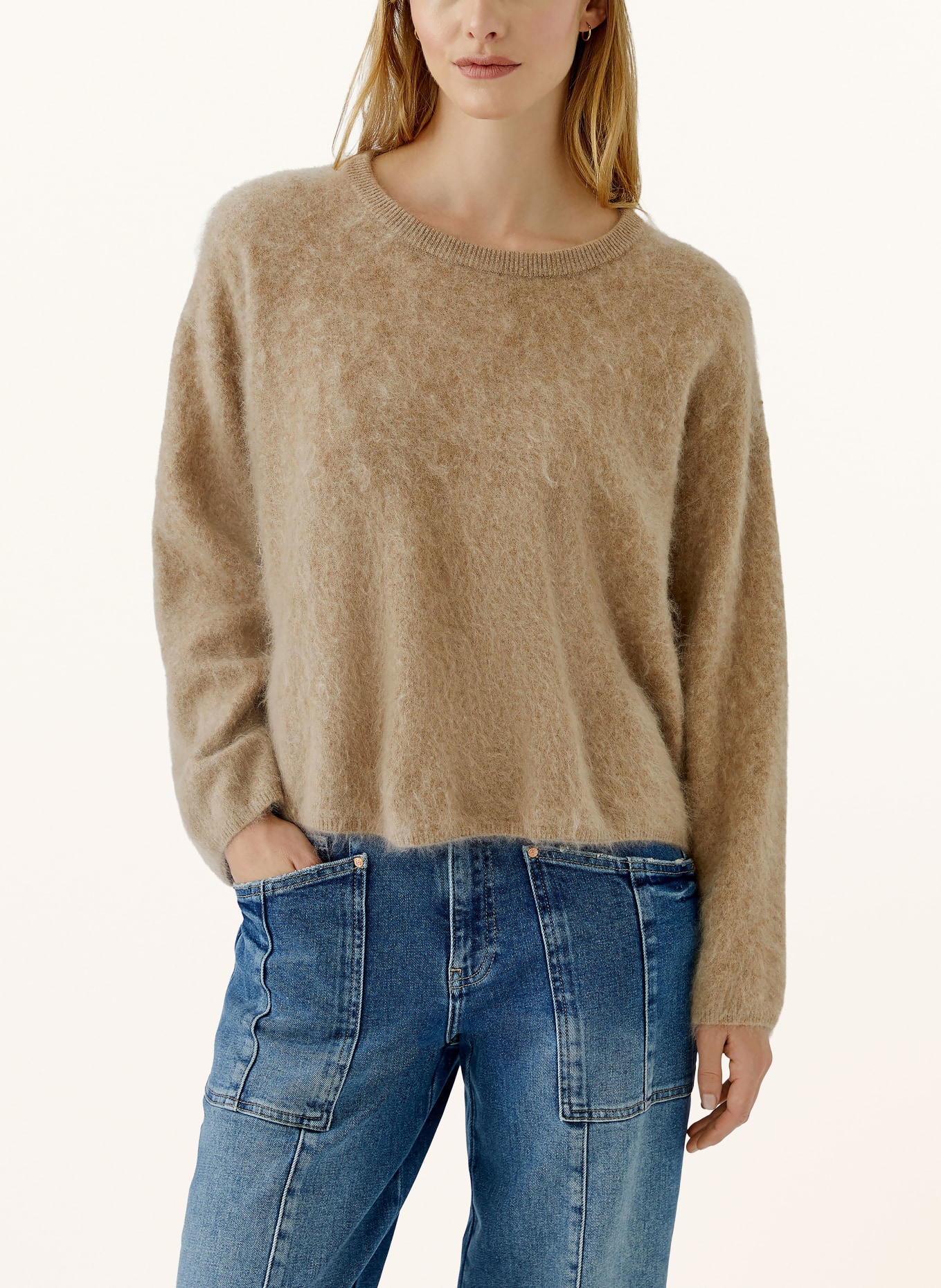 oui Cashmere sweater: LIGHT BROWN