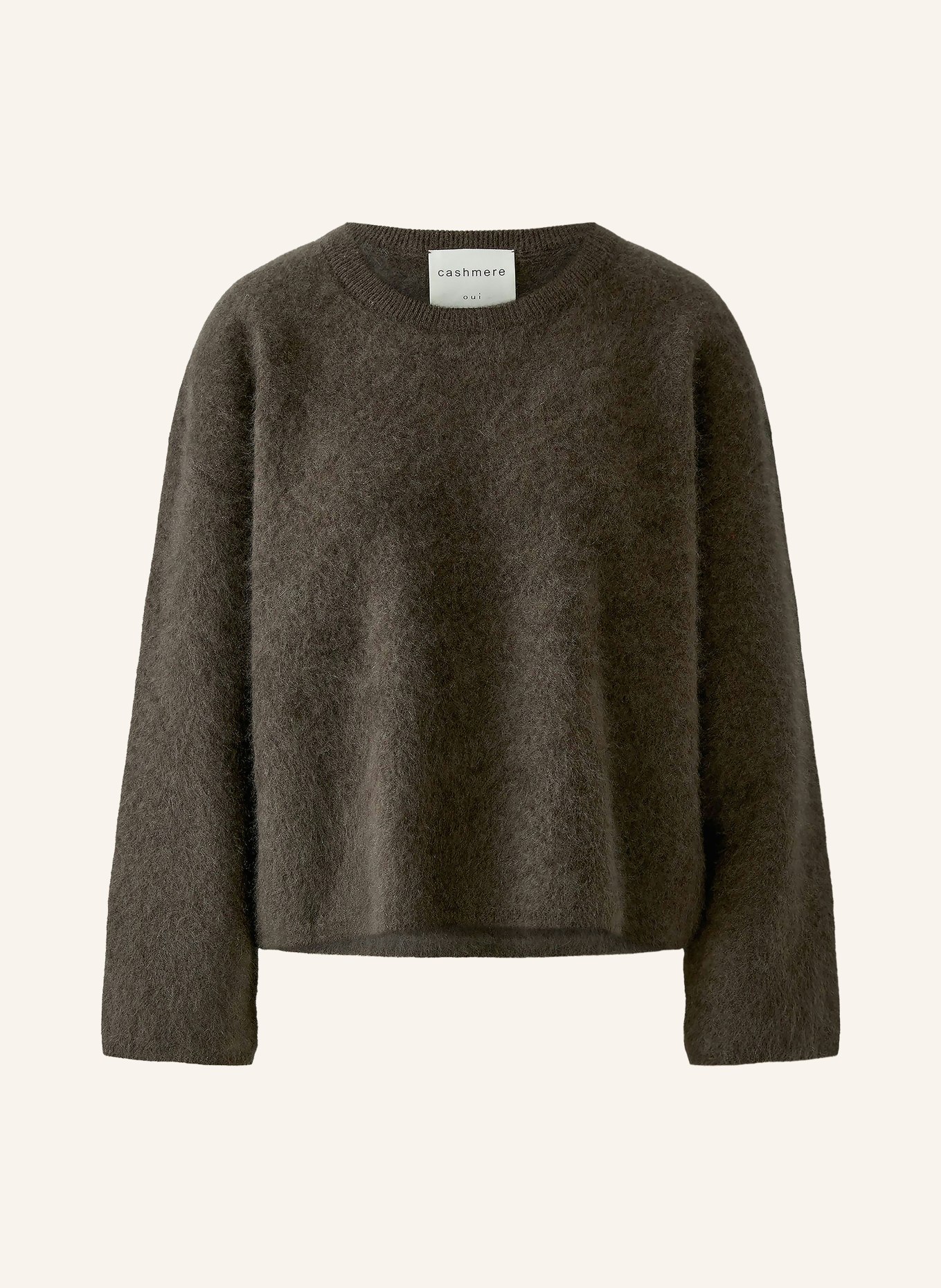 oui Cashmere sweater: DARK BROWN