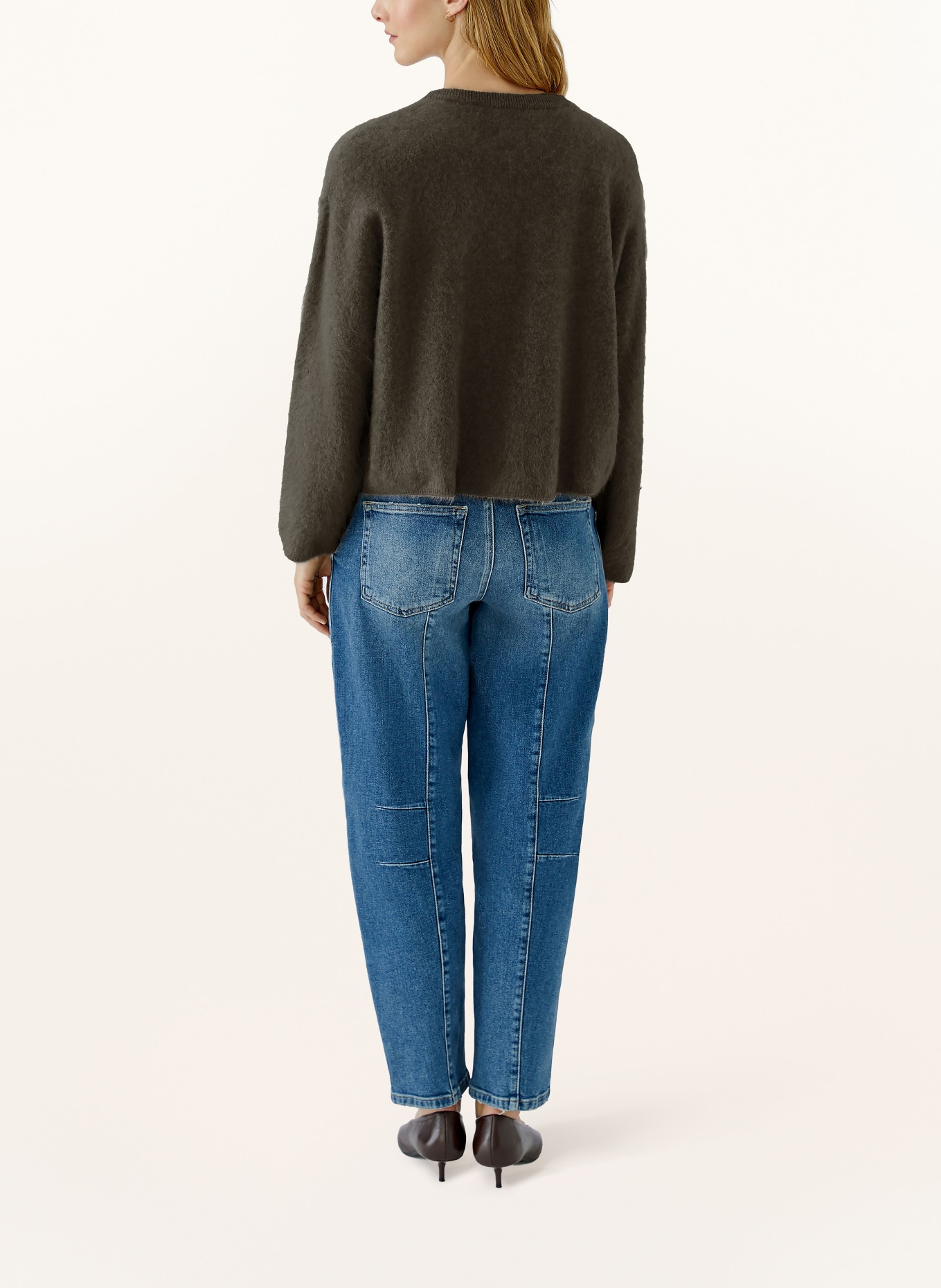 oui Cashmere sweater: DARK BROWN
