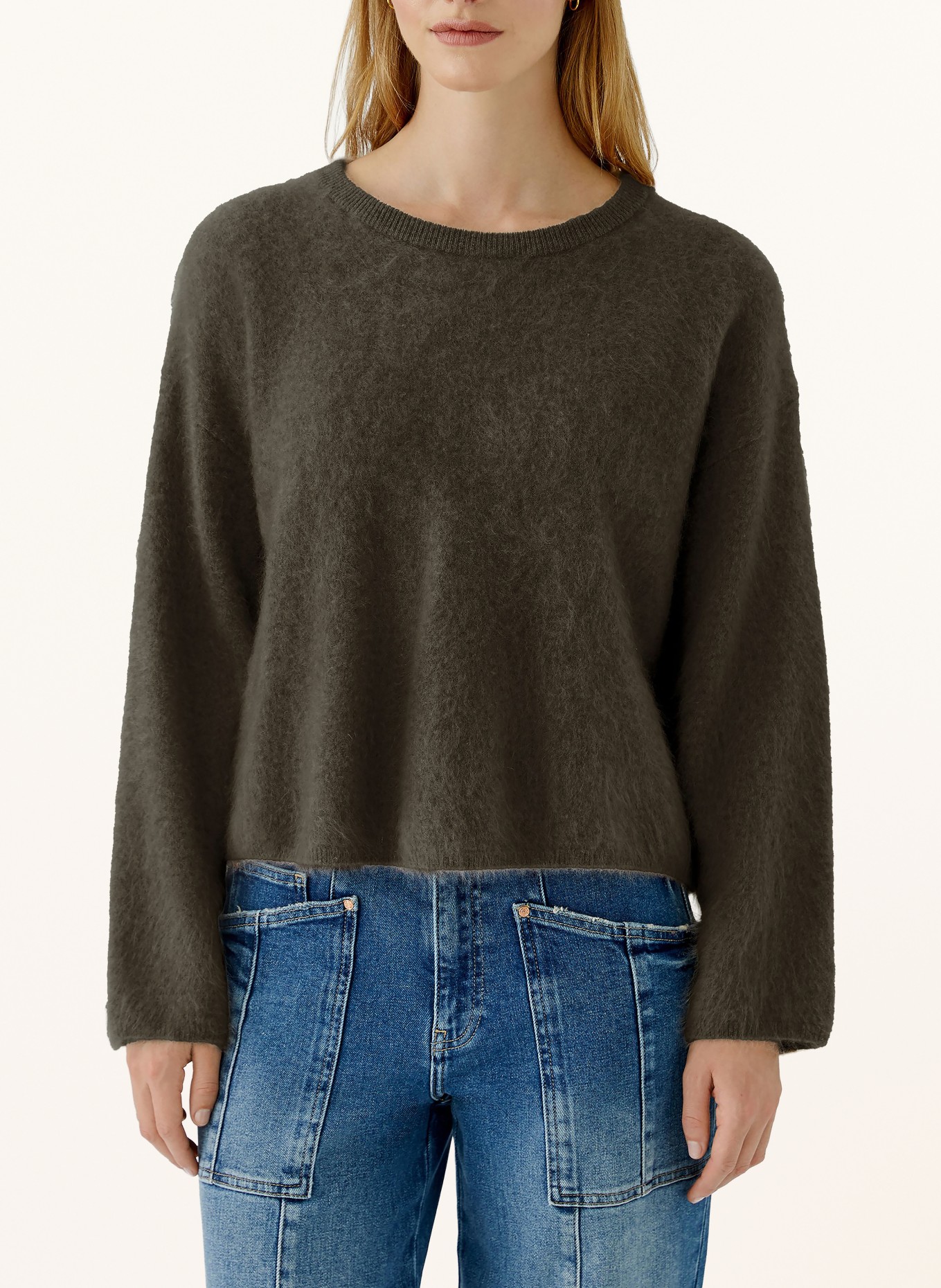 oui Cashmere sweater: DARK BROWN