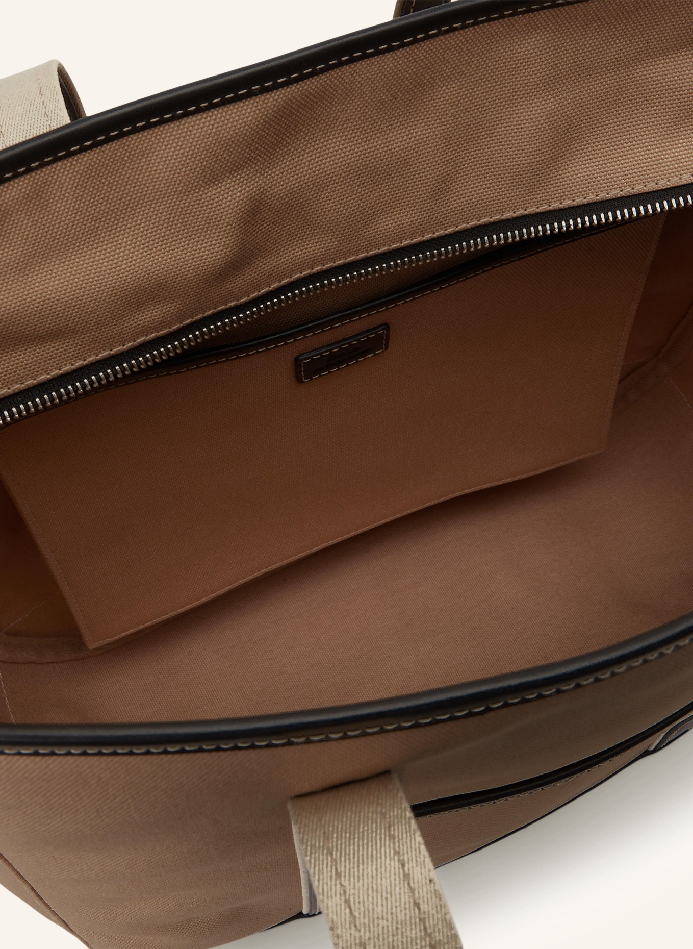 POLO RALPH LAUREN Geantă de cumpărături: CAMEL / ARGINT / NEGRU