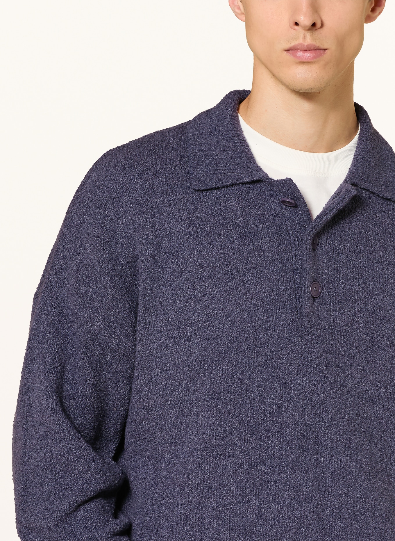 DRYKORN Bouclé-Pullover BEKKET: BLAU