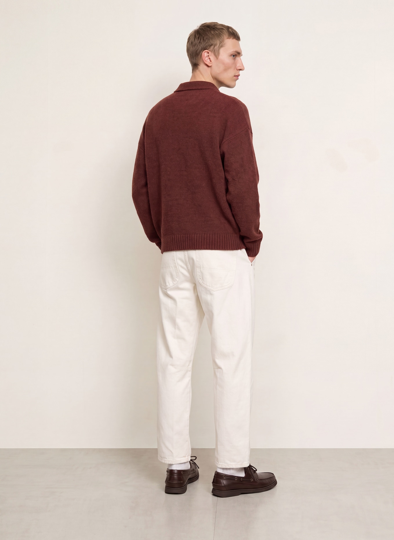 DRYKORN Bouclé sweater BEKKET: DARK RED