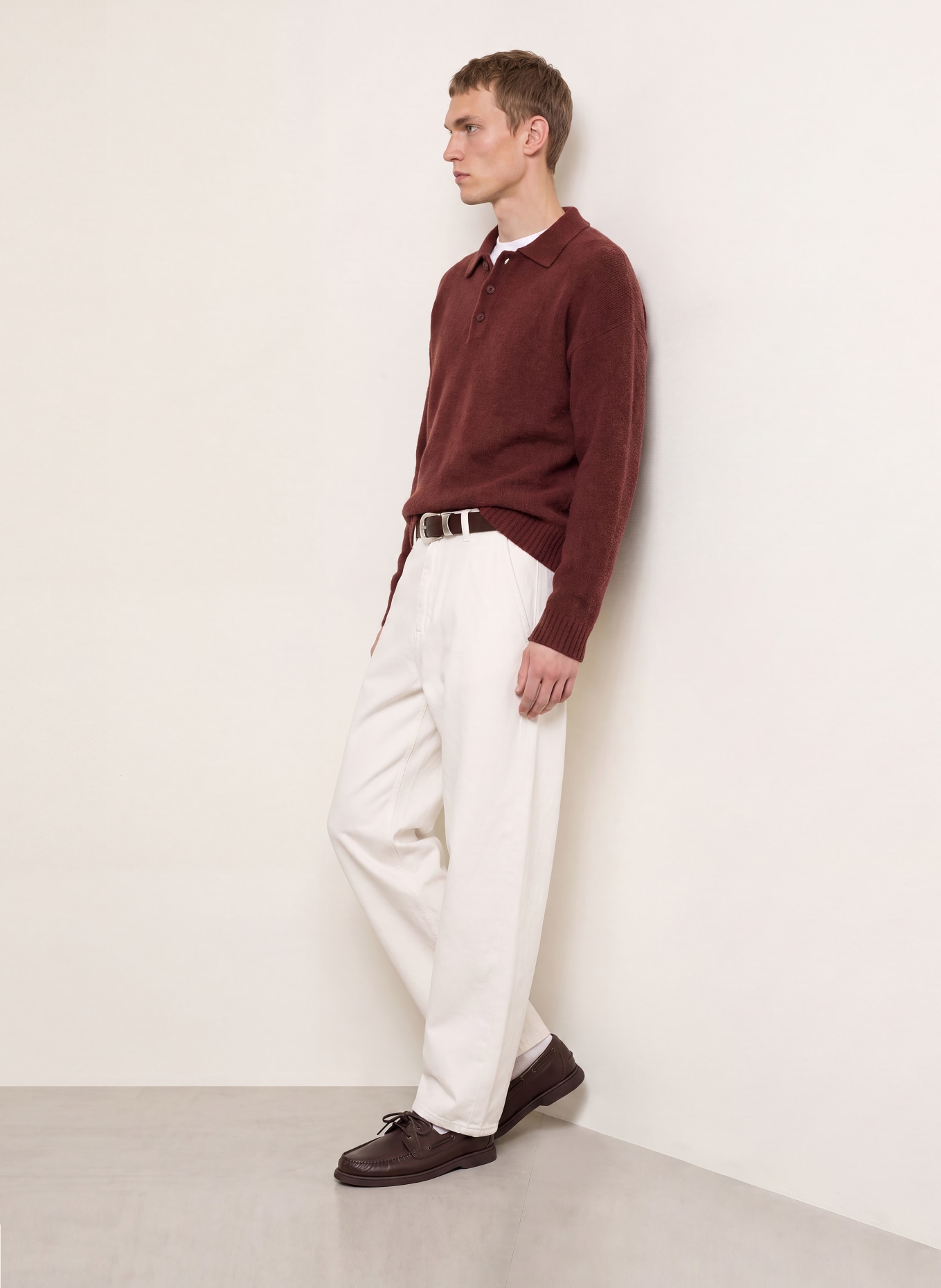 DRYKORN Bouclé sweater BEKKET: DARK RED