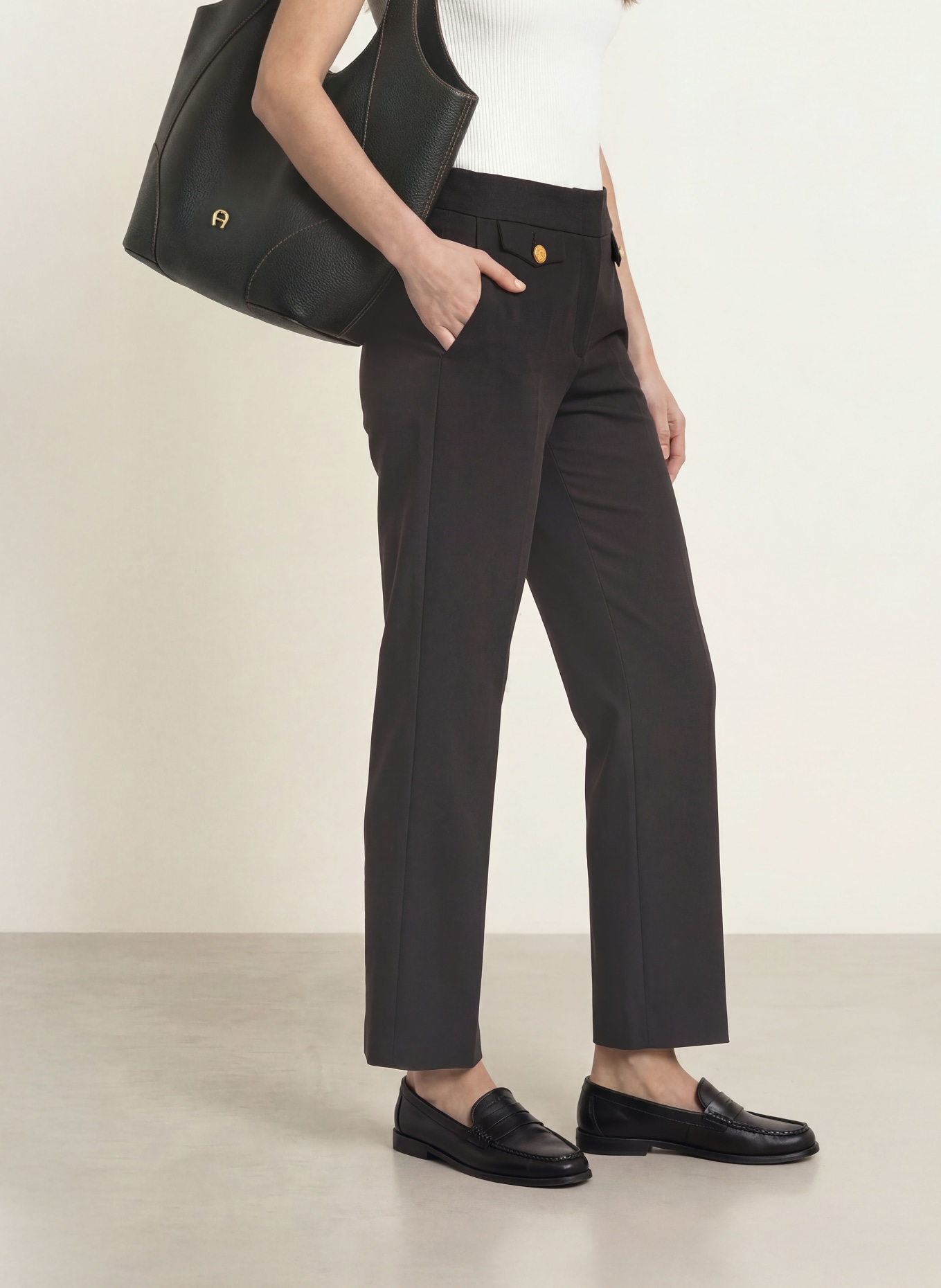 SEDUCTIVE Trousers ALARA: DARK BROWN