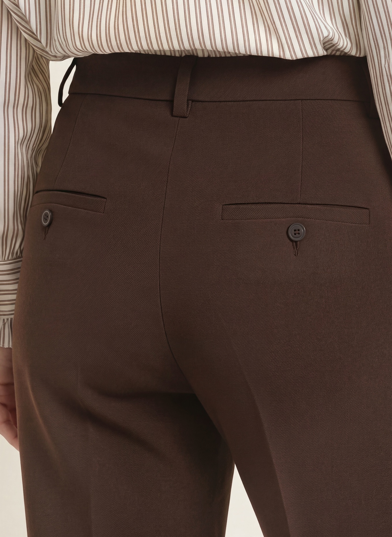 SEDUCTIVE LUCASSE trousers: DARK BROWN