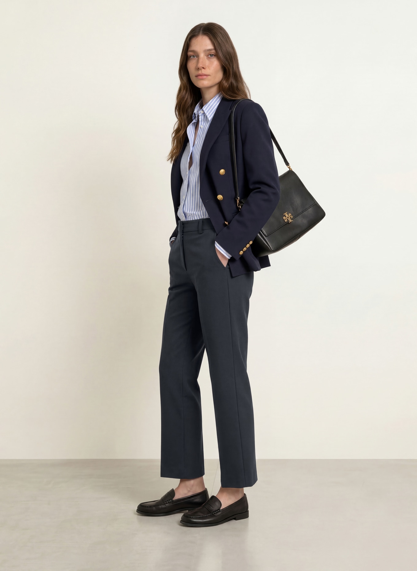 SEDUCTIVE LUCASSE trousers: DARK BLUE