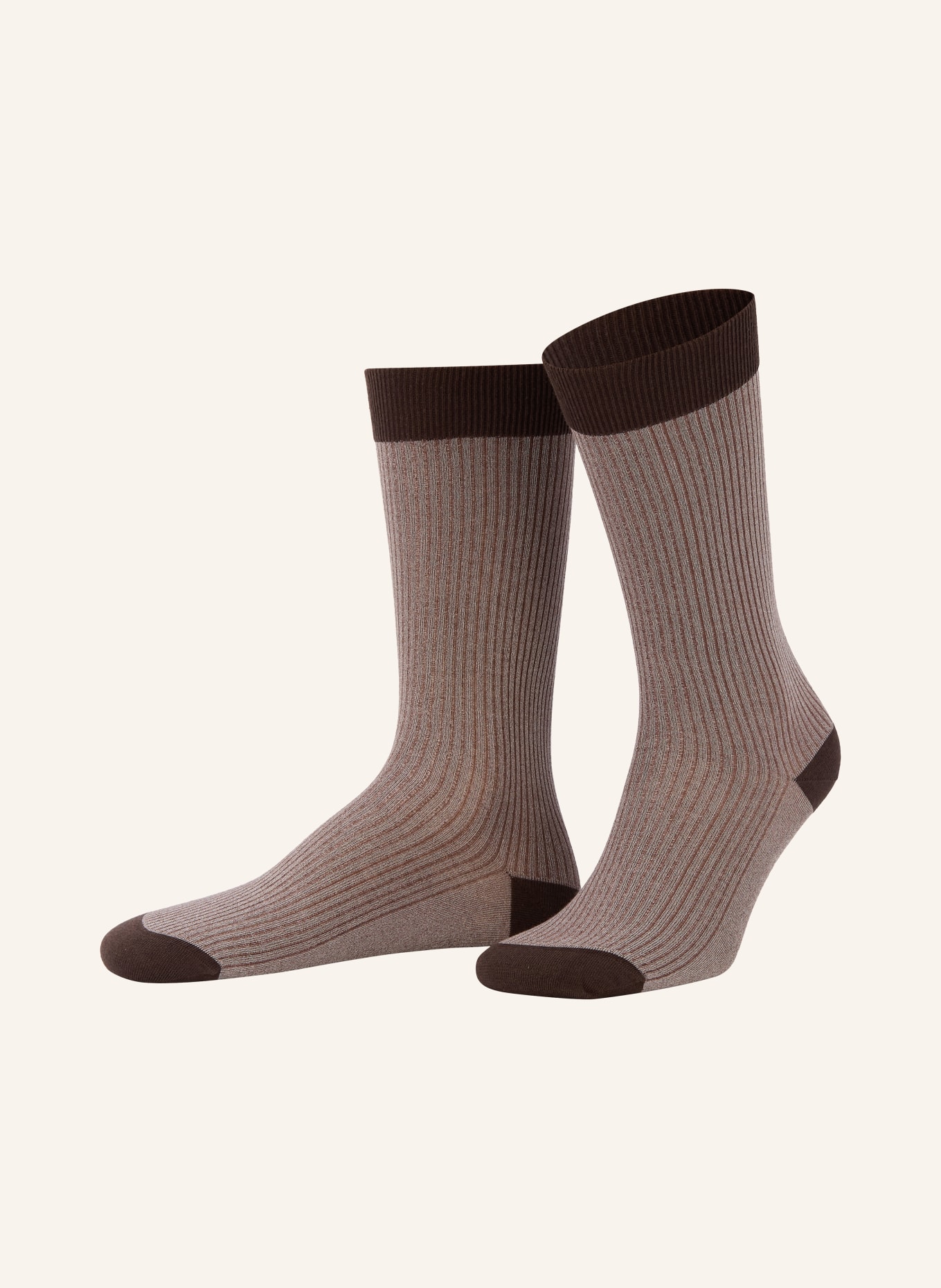 COPENHAGEN STUDIOS Socks with glitter thread: BROWN / DARK BROWN