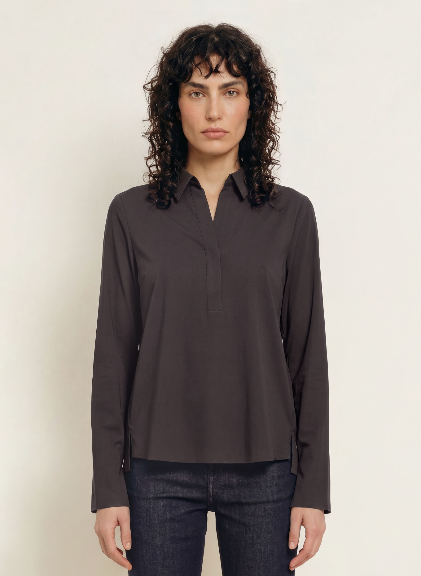 RAFFAELLO ROSSI MARLIE blouse shirt: DARK BROWN