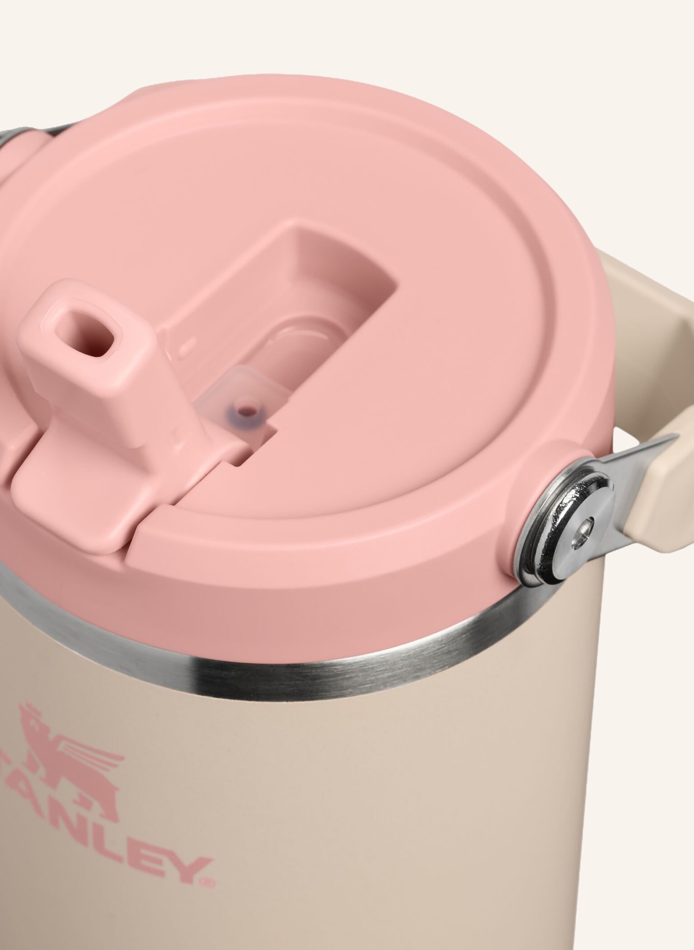 STANLEY Termohrnek THE ICEFLOW™ FLIP STRAW 2.0: BÉŽOVÁ / STŘÍBRNÁ / RŮŽOVÁ