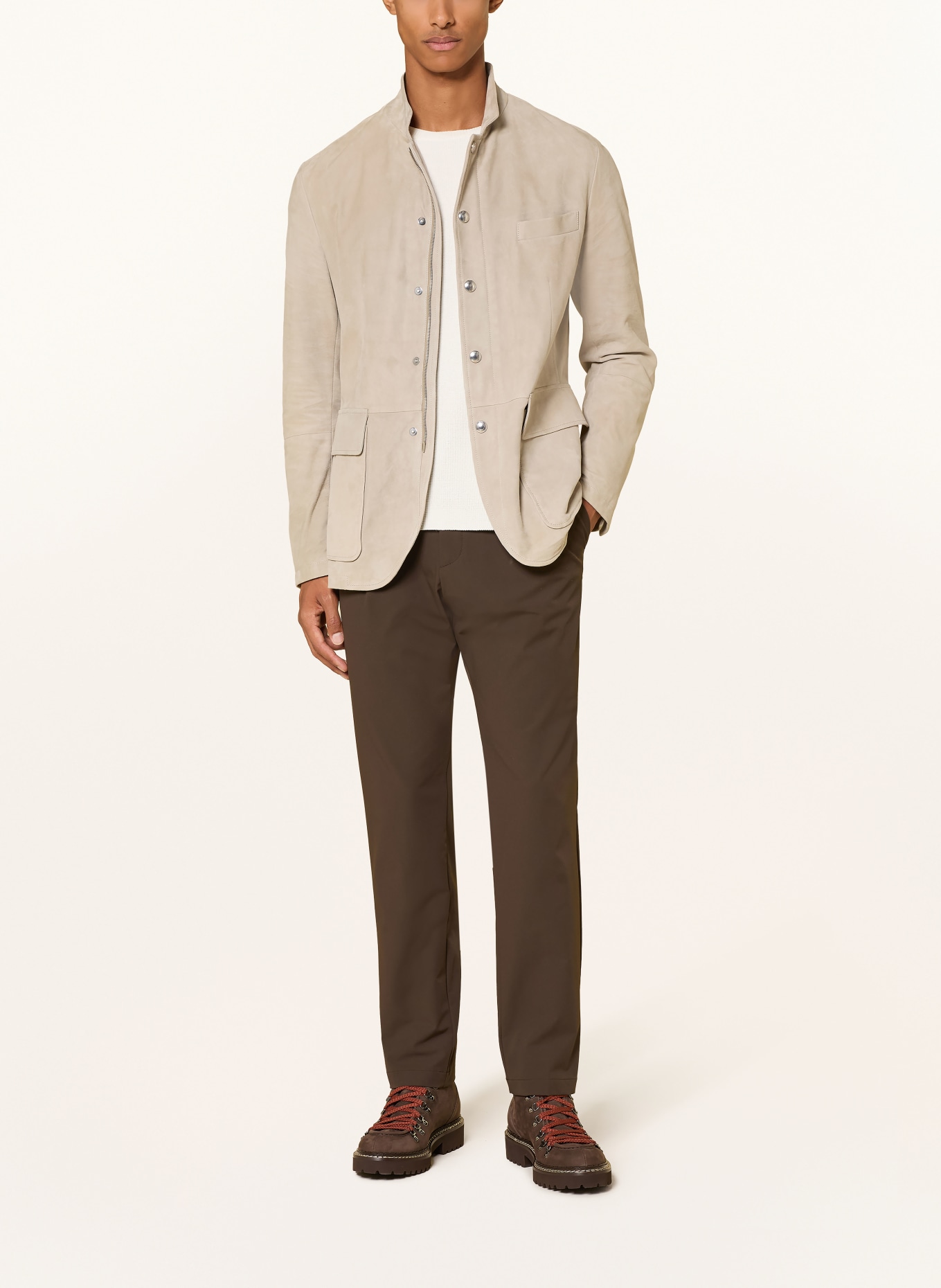 HERNO Chino Extra Slim Fit: MARO ÎNCHIS