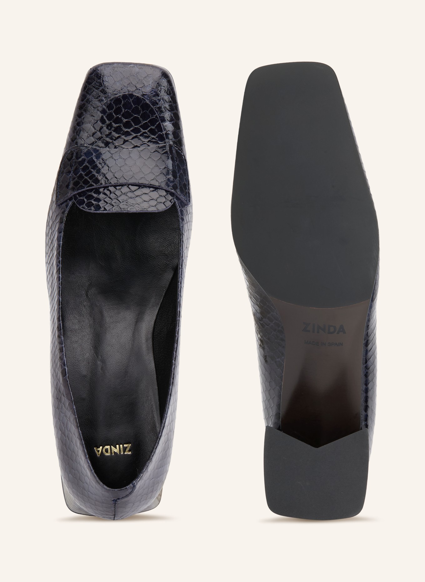ZINDA Lack-Pumps ELBA: SCHWARZ