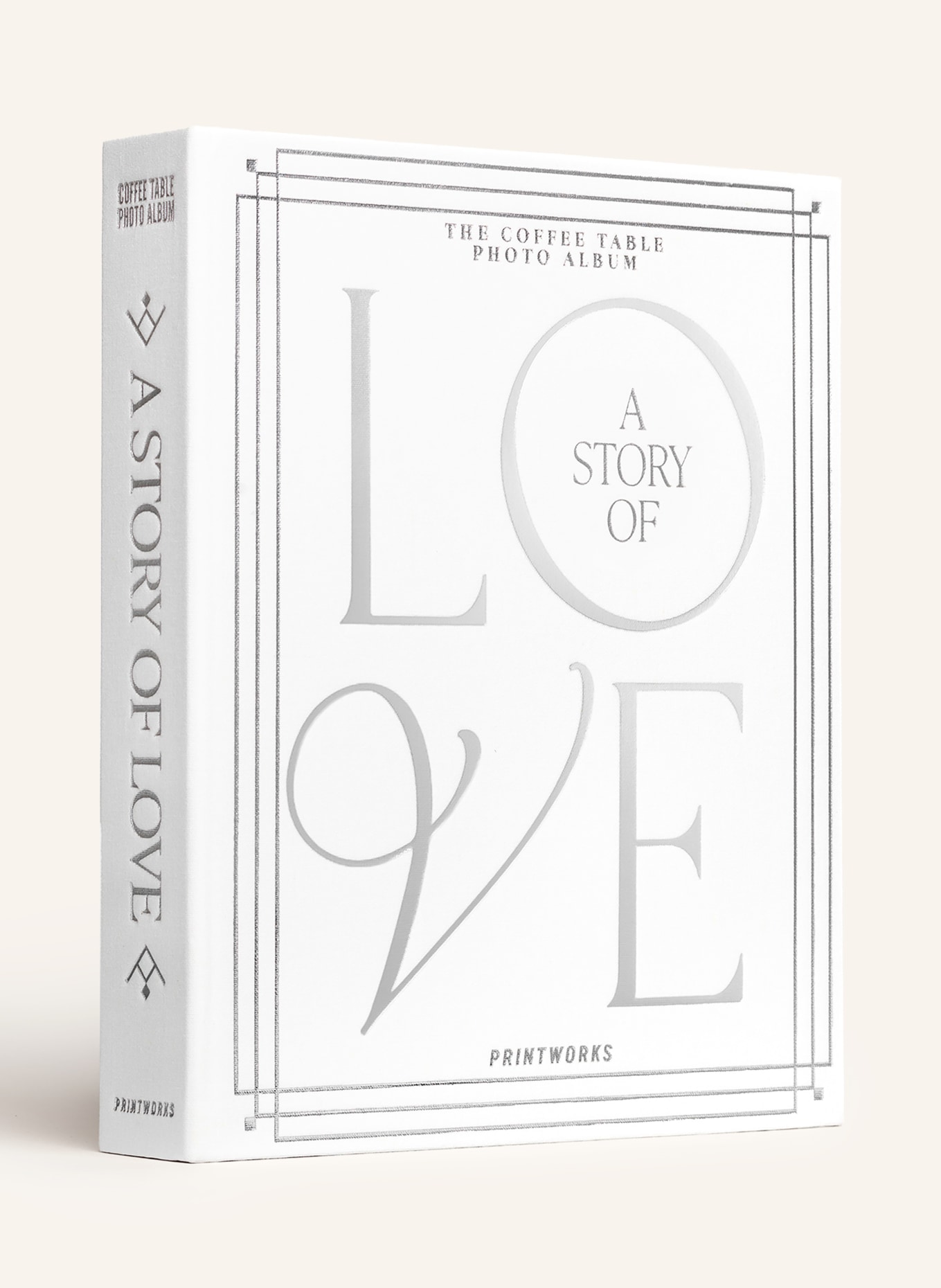PRINTWORKS Fotoalbum A STORY OF LOVE: WIT / ZILVER
