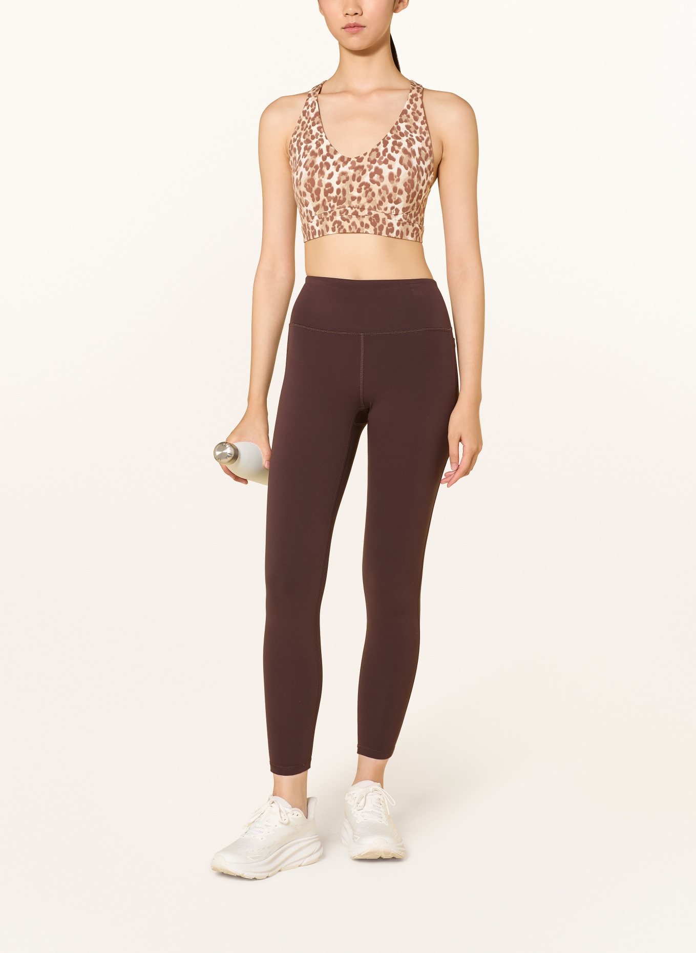 Sweaty Betty Sport-BH POWER PULSE: BEIGE / BRUN / HVID