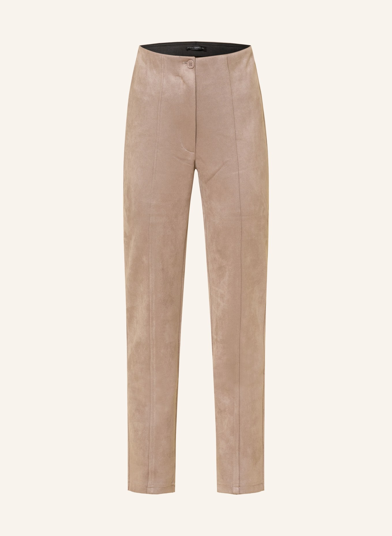Betty Barclay Hose in Lederoptik: BEIGE