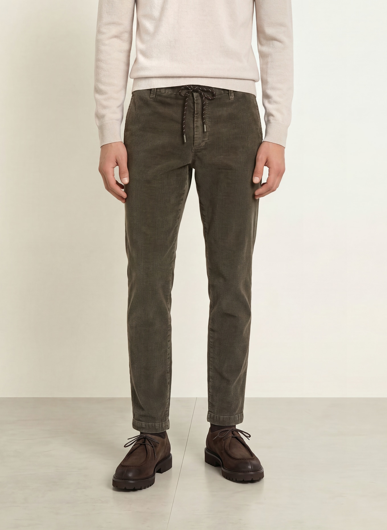 ALBERTO Cordhose JUMP im Jogging-Stil Slim Fit: GRÜN