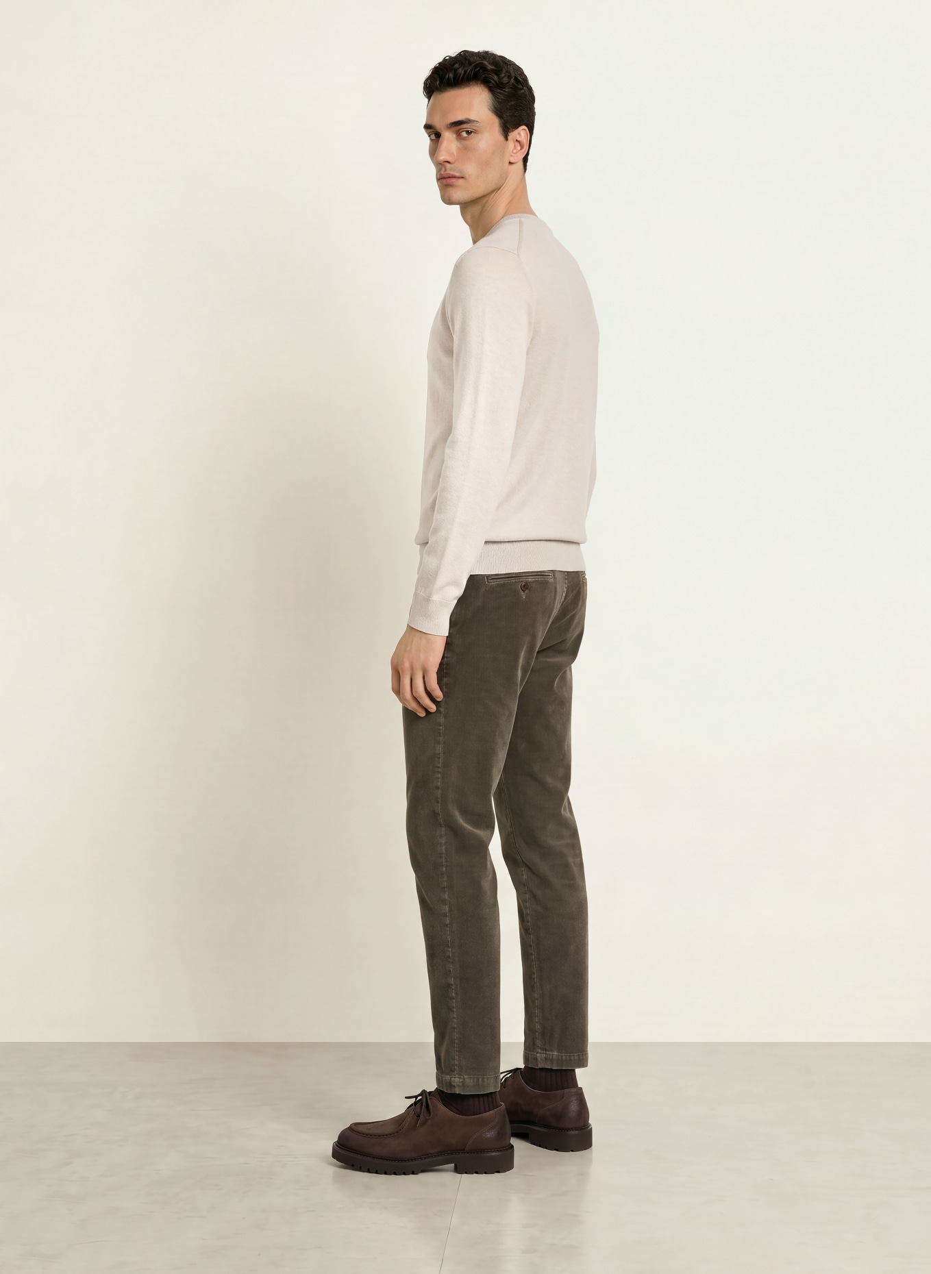 ALBERTO Cordhose JUMP im Jogging-Stil Slim Fit: GRÜN
