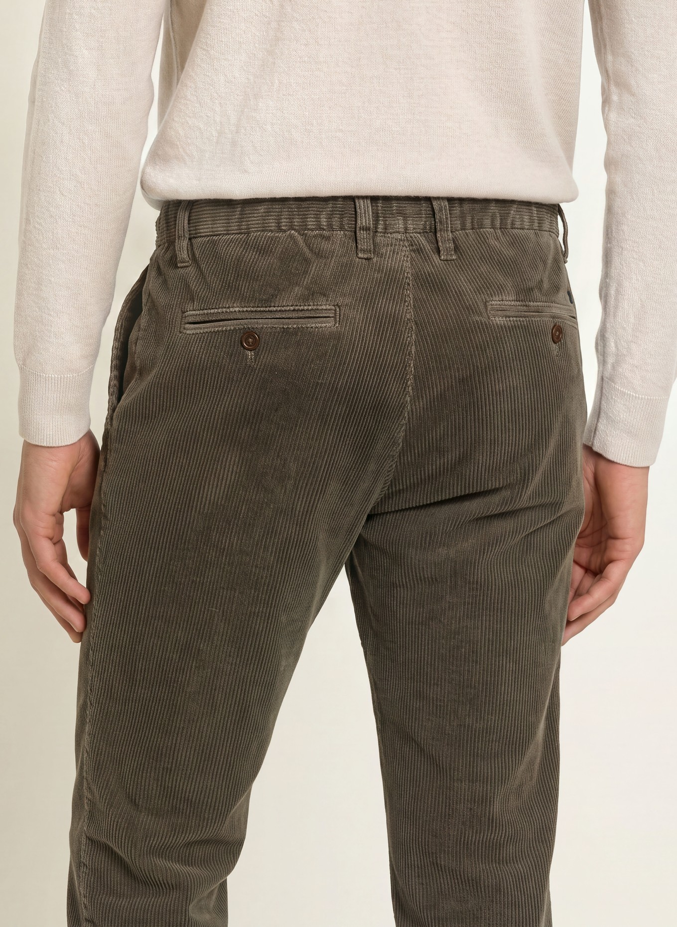 ALBERTO Cordhose JUMP im Jogging-Stil Slim Fit: GRÜN