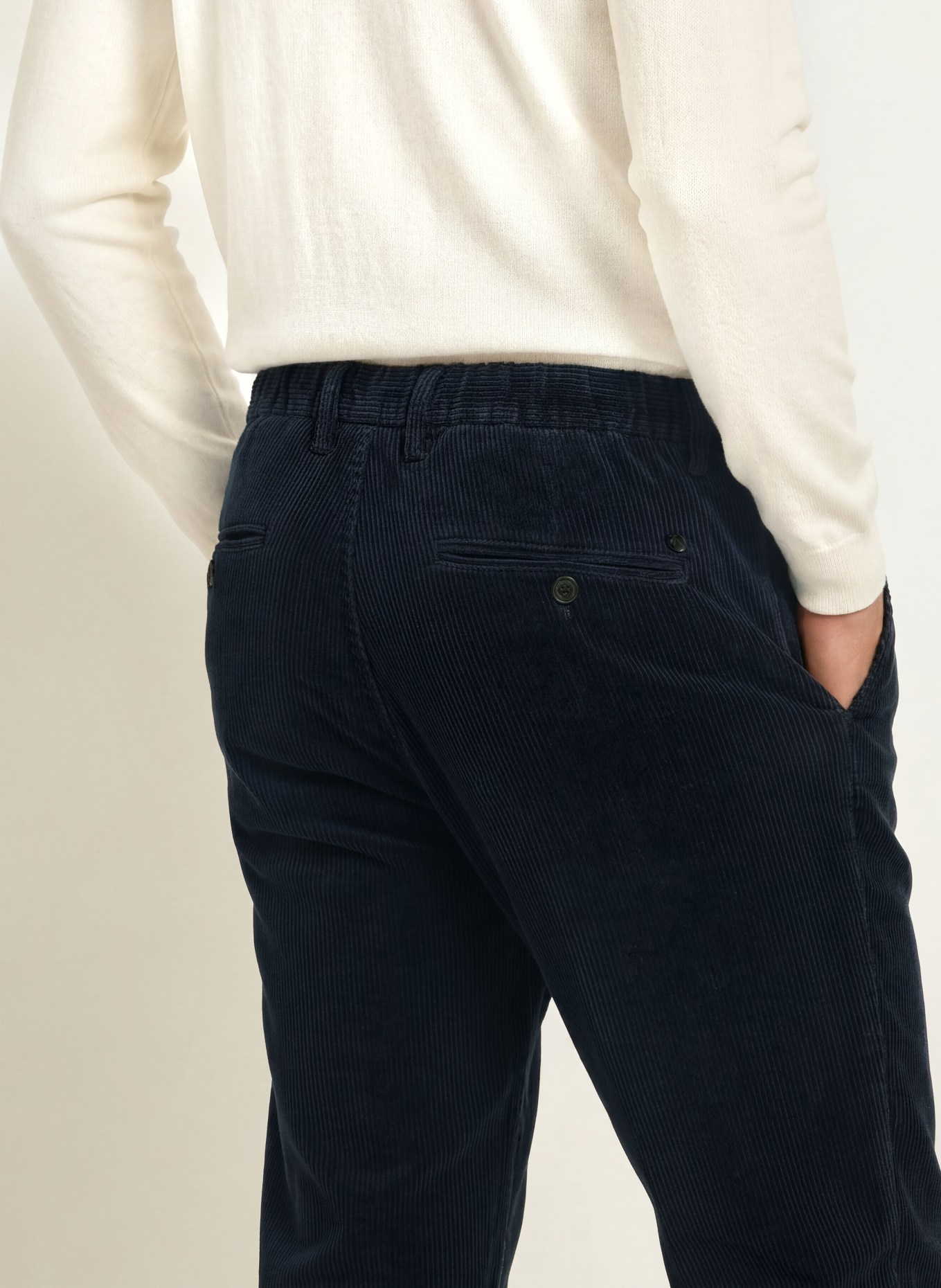 ALBERTO Cordhose JUMP im Jogging-Stil Slim Fit: DUNKELBLAU