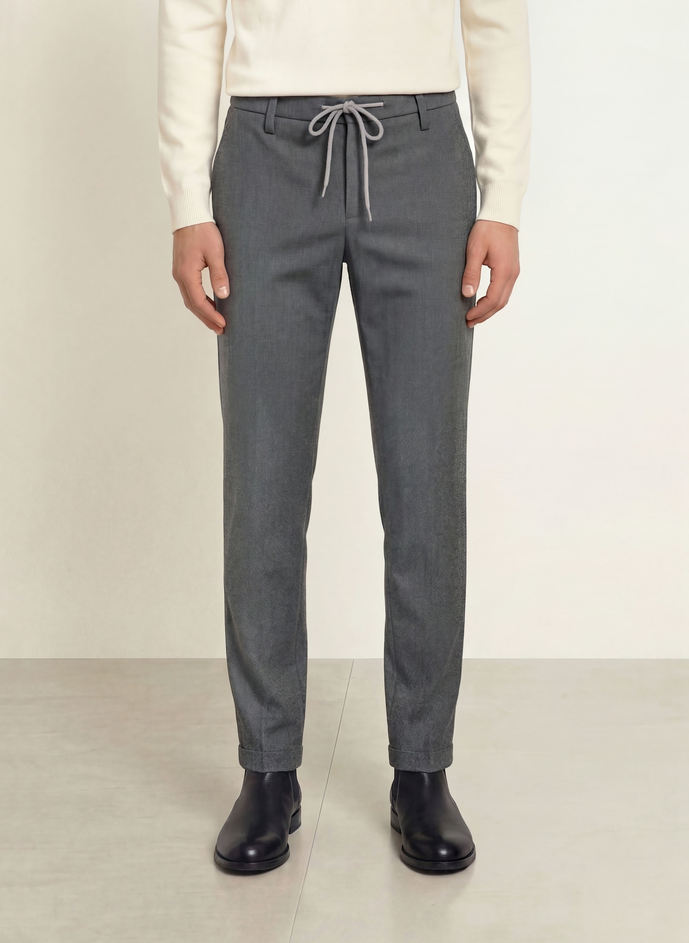 ALBERTO Chino JUMP in jogger style slim fit: DARK GRAY