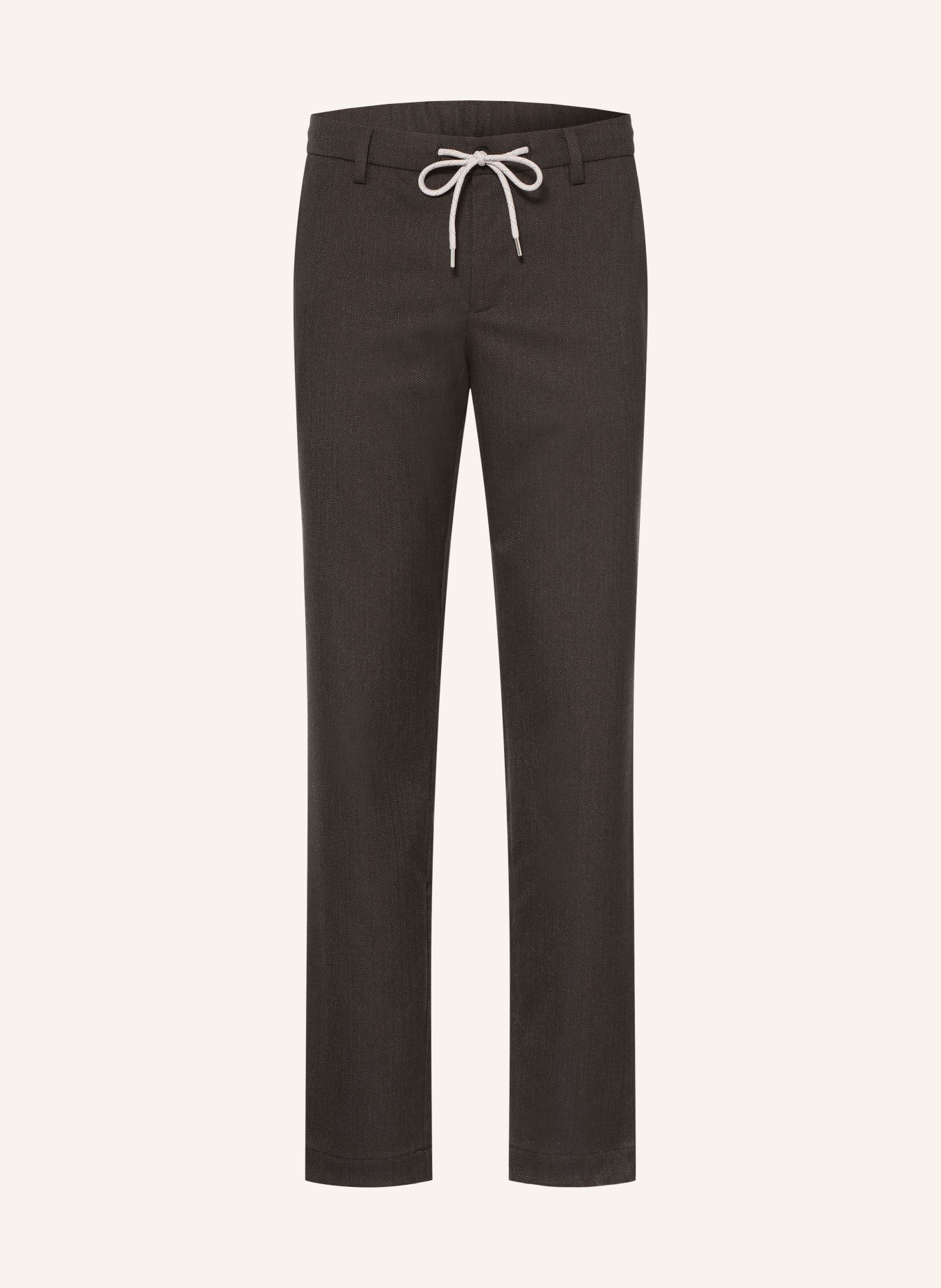 ALBERTO Chino JUMP im Jogging-Stil Slim Fit: DUNKELBRAUN