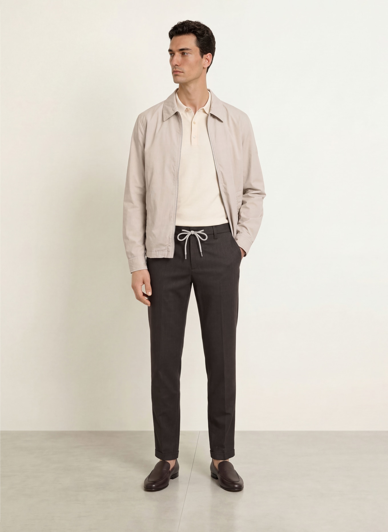 ALBERTO Chino JUMP im Jogging-Stil Slim Fit: DUNKELBRAUN