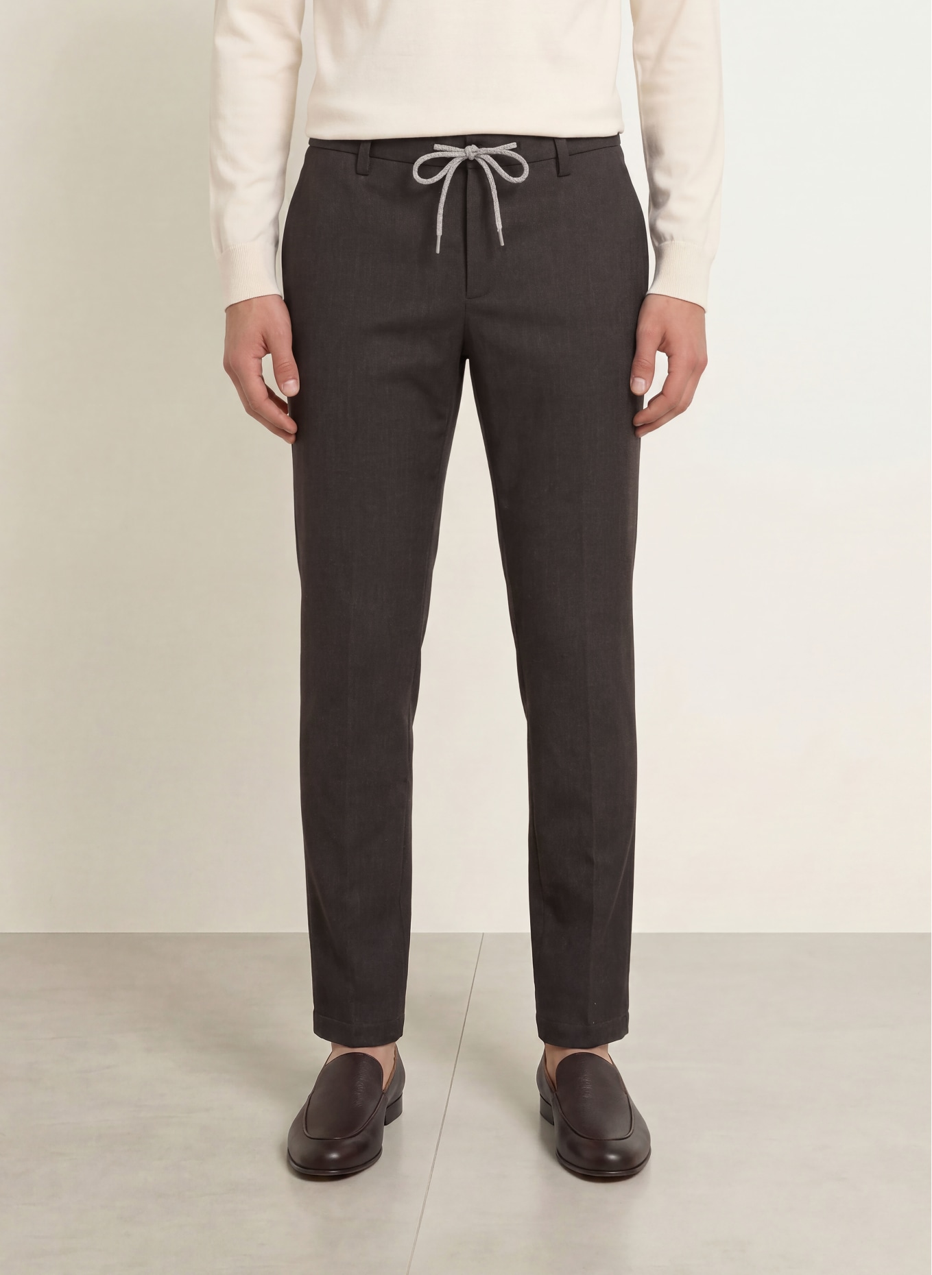 ALBERTO Chino JUMP im Jogging-Stil Slim Fit: DUNKELBRAUN