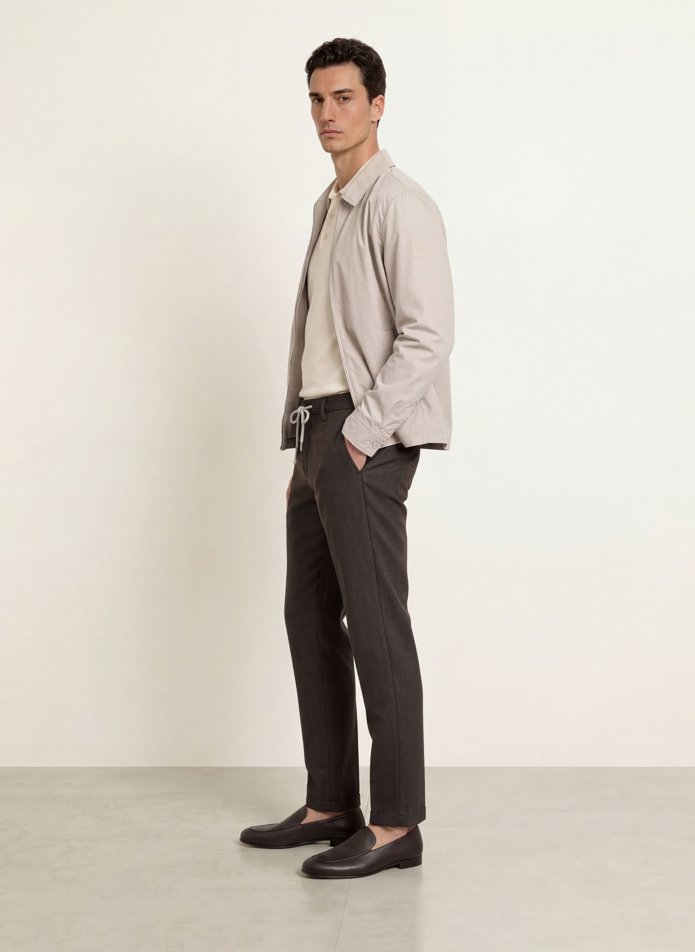 ALBERTO Chino JUMP im Jogging-Stil Slim Fit: DUNKELBRAUN