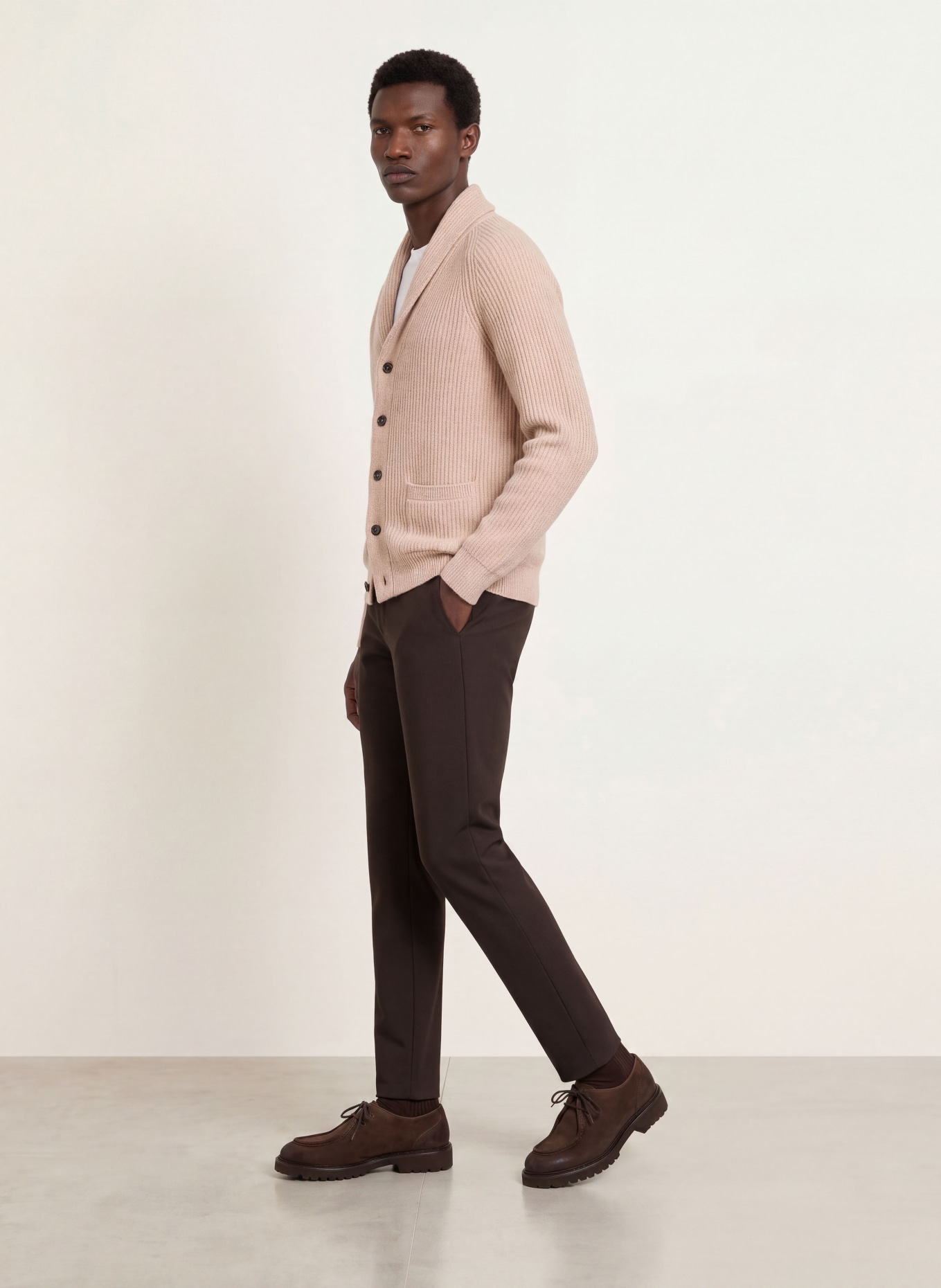 ALBERTO Pantalon chino MOVE – PERFORMANCE coupe slim: MARRON FONCÉ