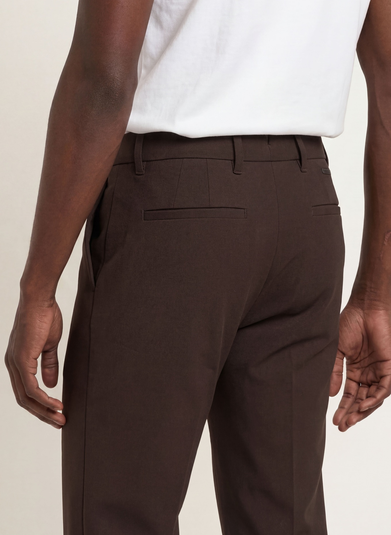 ALBERTO Pantalon chino MOVE – PERFORMANCE coupe slim: MARRON FONCÉ