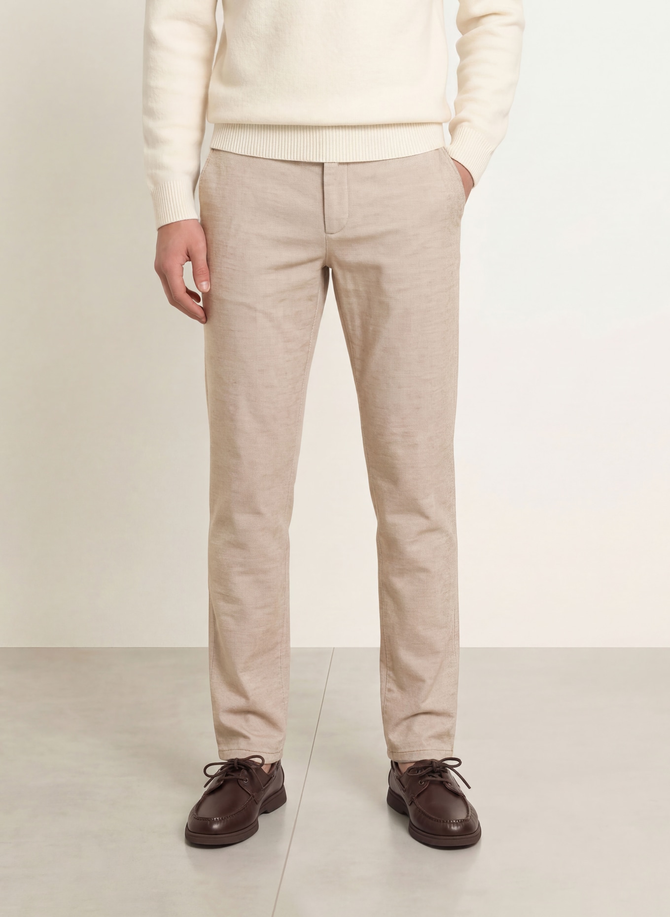 ALBERTO Chino LOU-NEW WOOL LOOK Regular Fit: GRAY / LIGHT GRAY