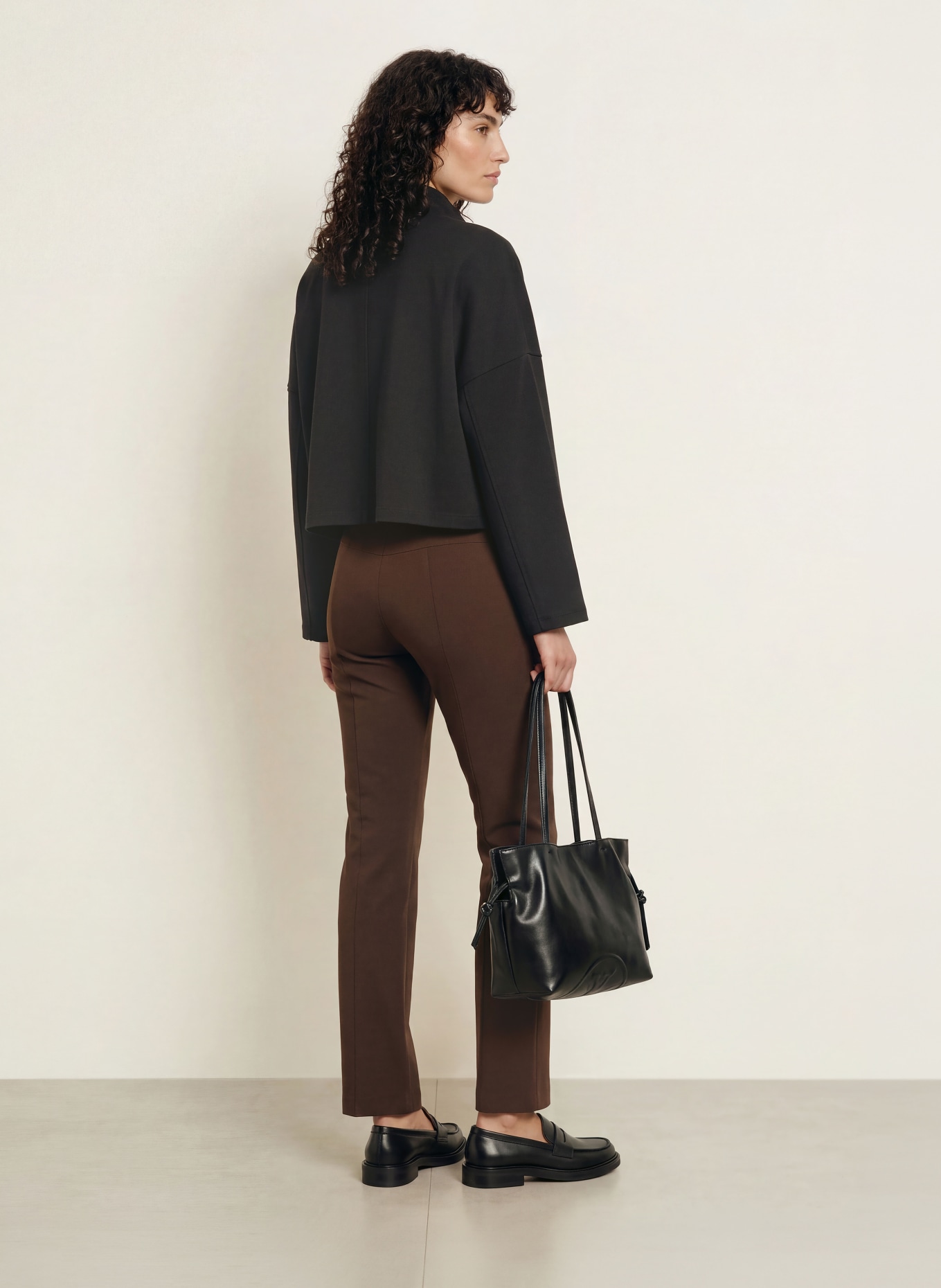 CAMBIO Bootcut pants FARAH: DARK BROWN