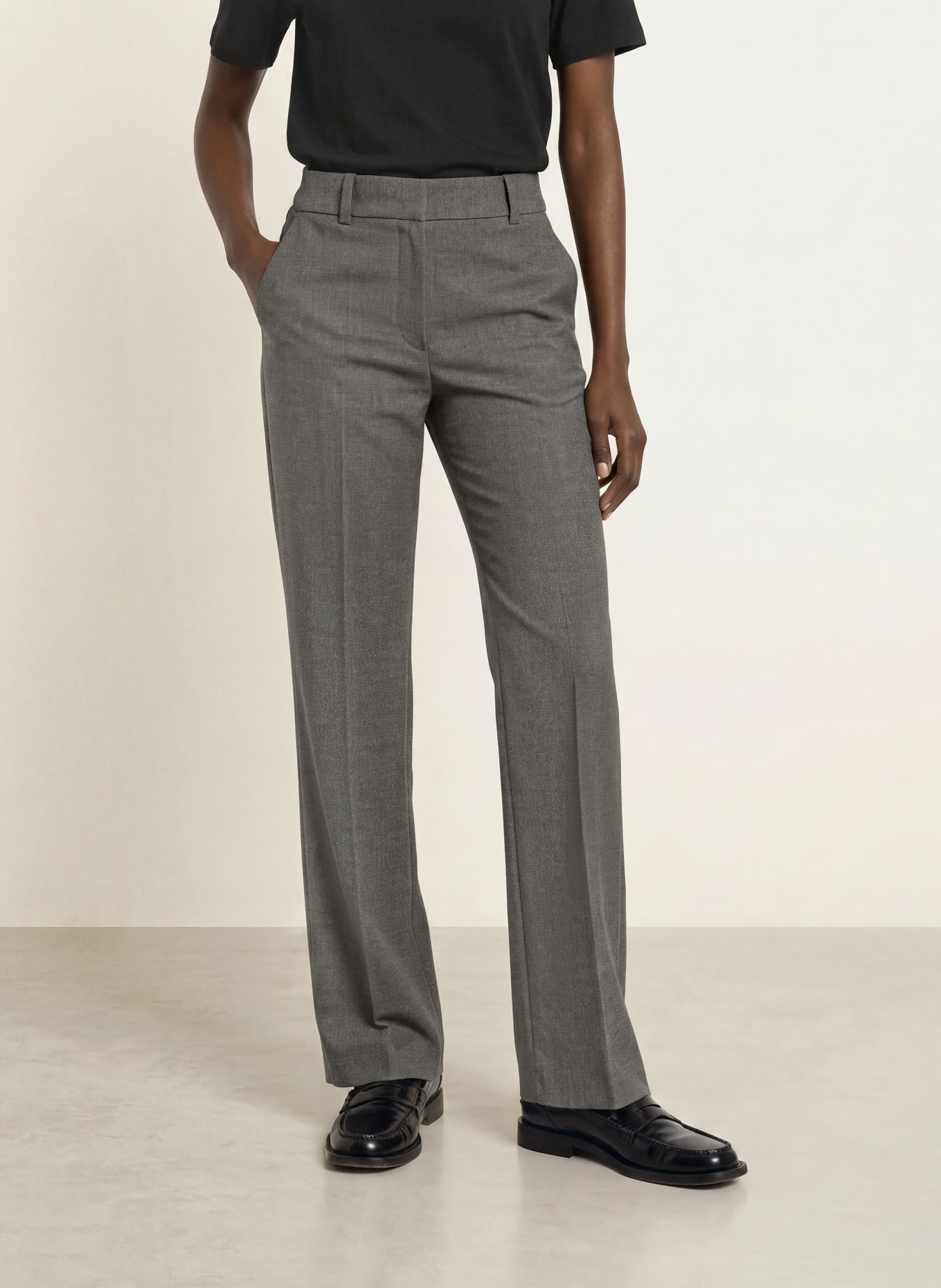CAMBIO Pantalon marinière AMELIE: GRIS