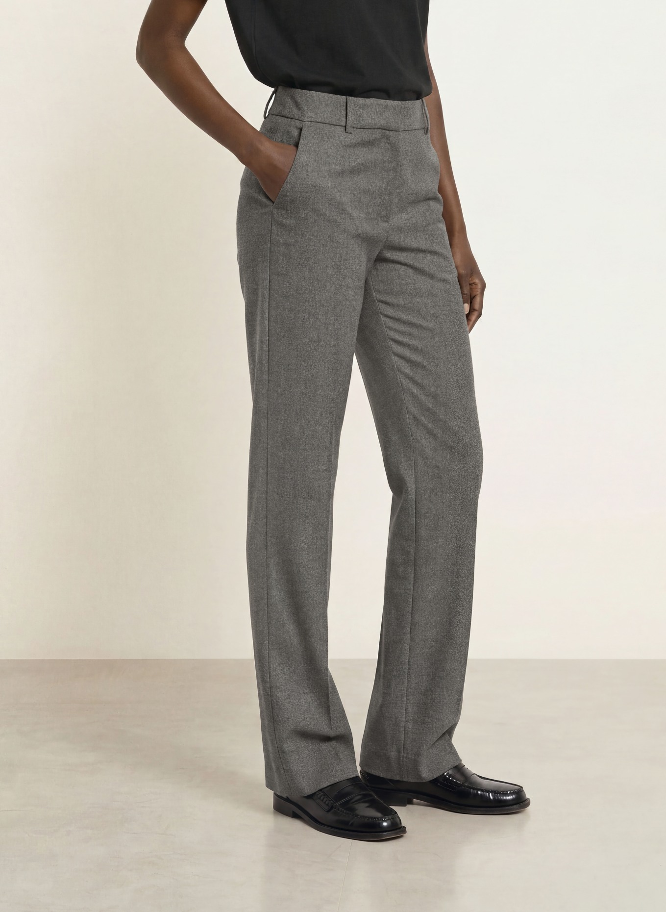 CAMBIO Pantalon marinière AMELIE: GRIS