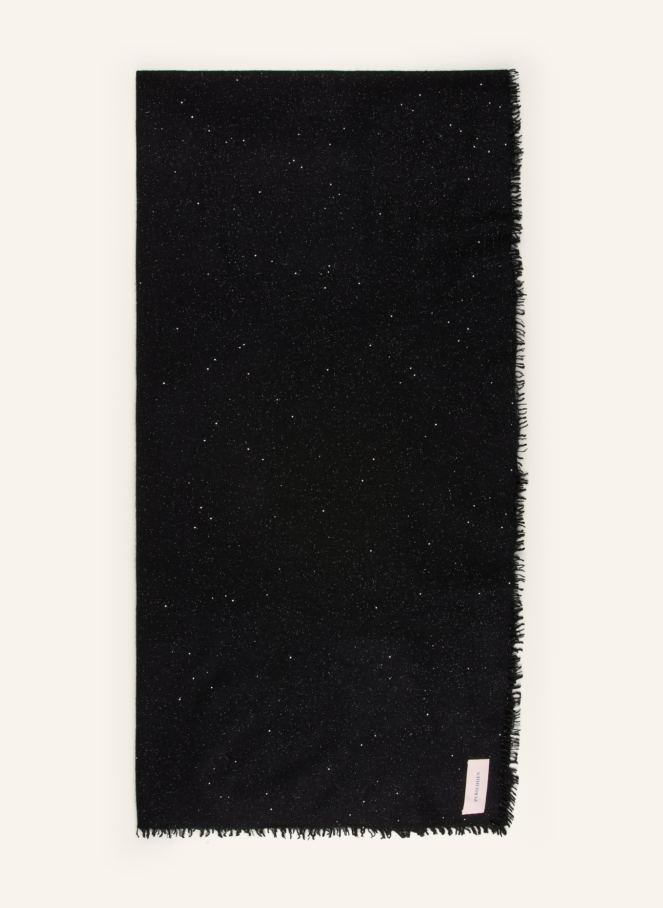 PURSCHOEN Écharpe en cachemire à paillettes: NOIR