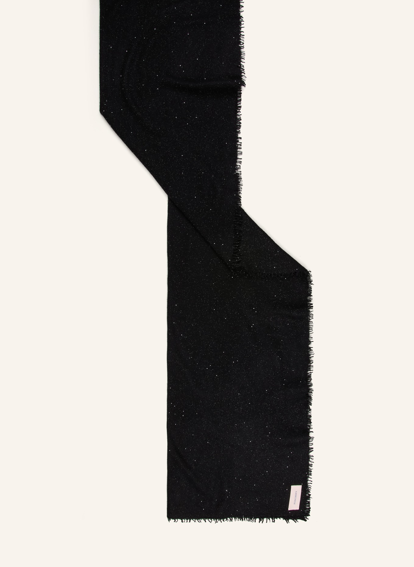 PURSCHOEN Écharpe en cachemire à paillettes: NOIR