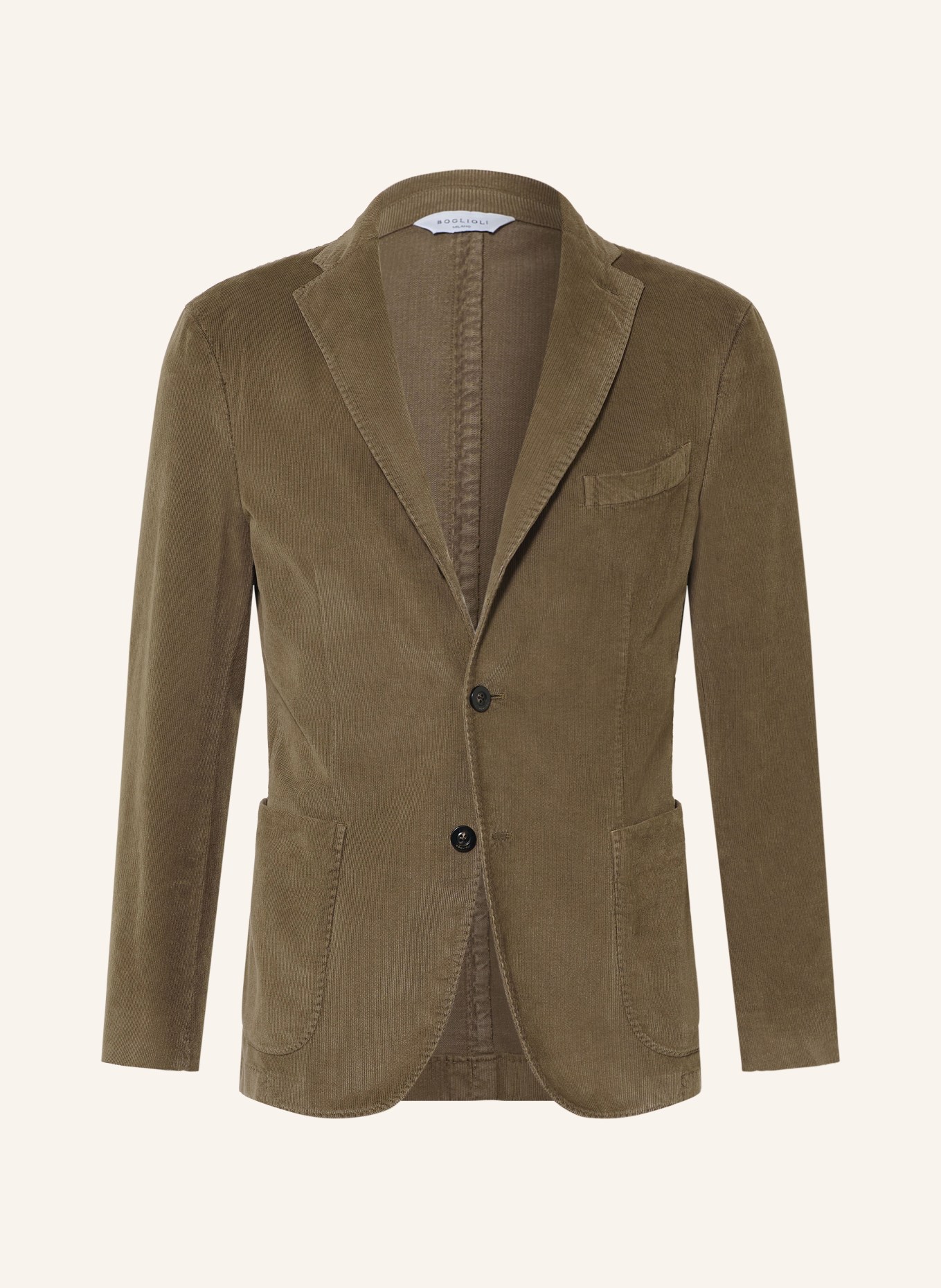 BOGLIOLI Sacou extra slim fit din velur: 464 taupe