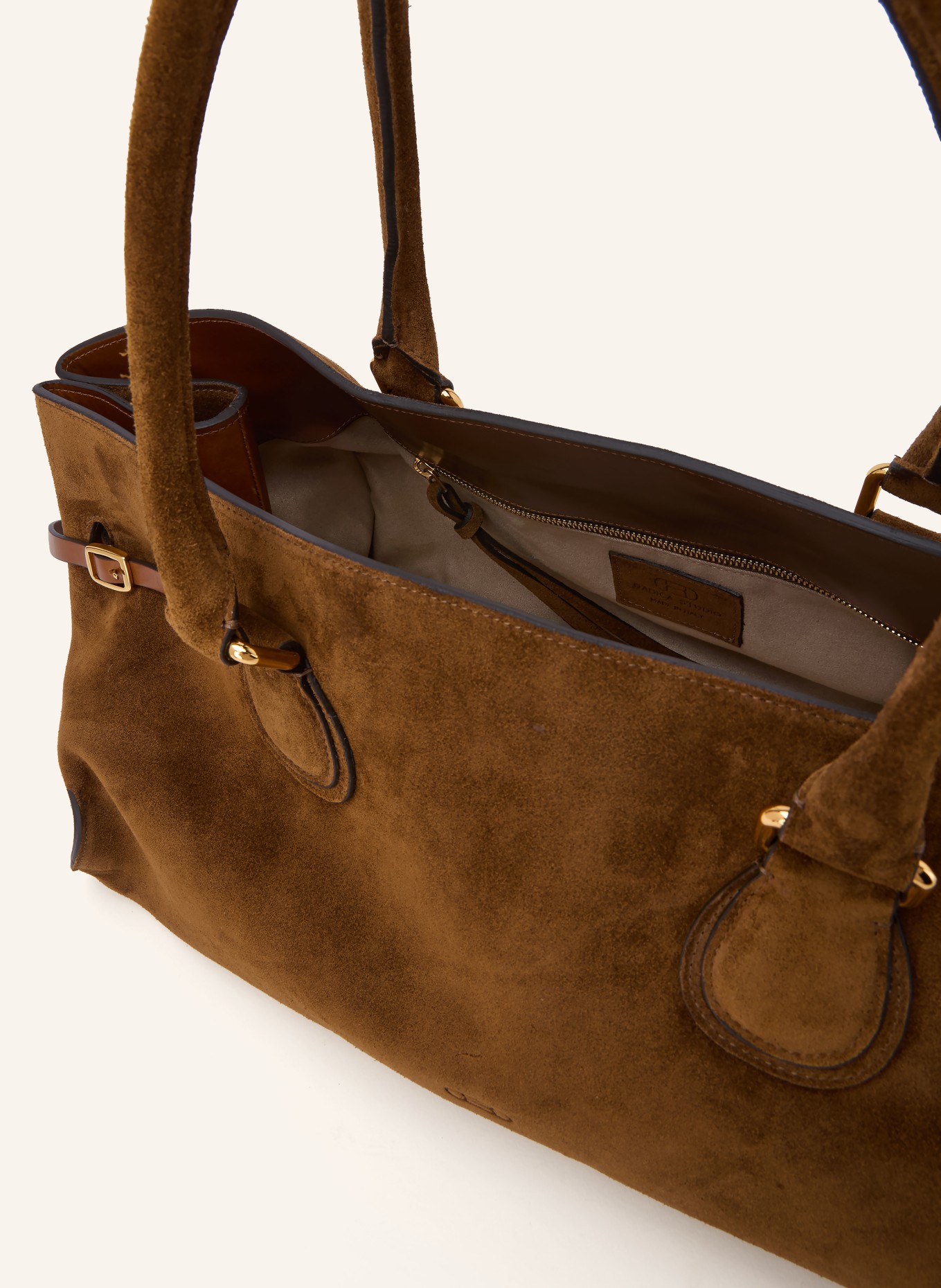 RADICA STUDIO Shopper MAMMA MAXI: DARK BROWN / GOLD