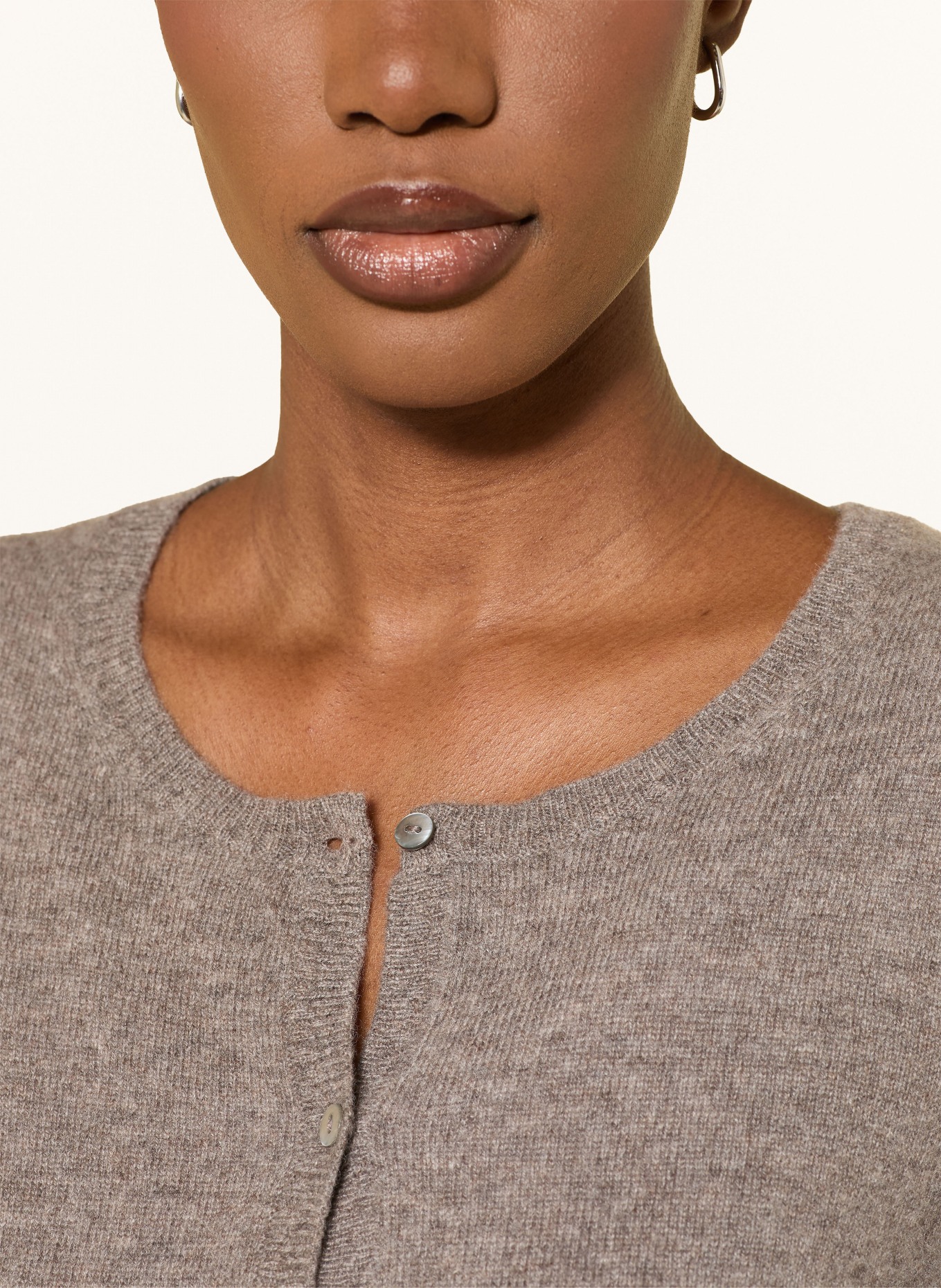 FTC CASHMERE Strickjacke aus Cashmere: TAUPE
