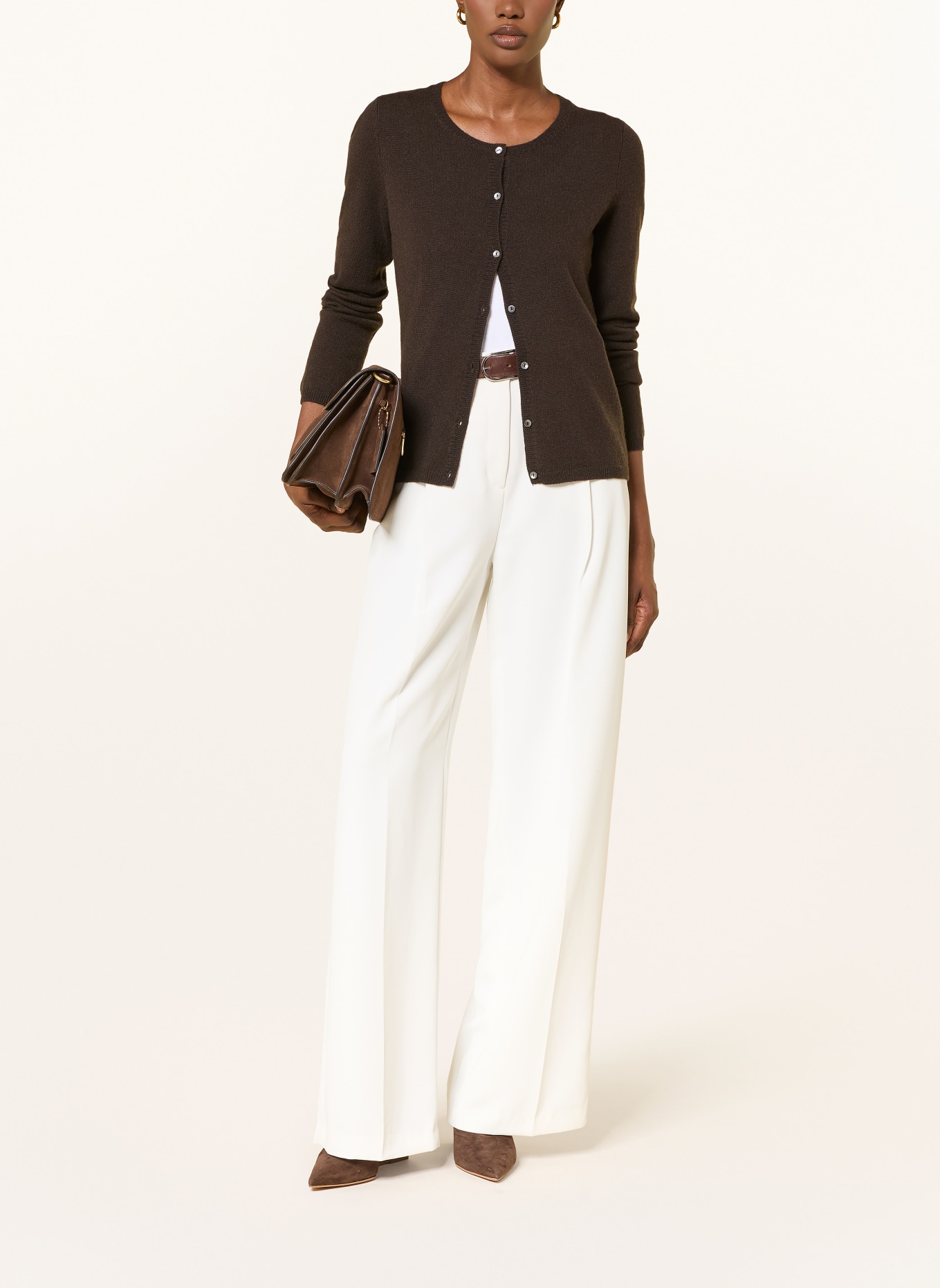 FTC CASHMERE Cardigan en cachemire: MARRON FONCÉ