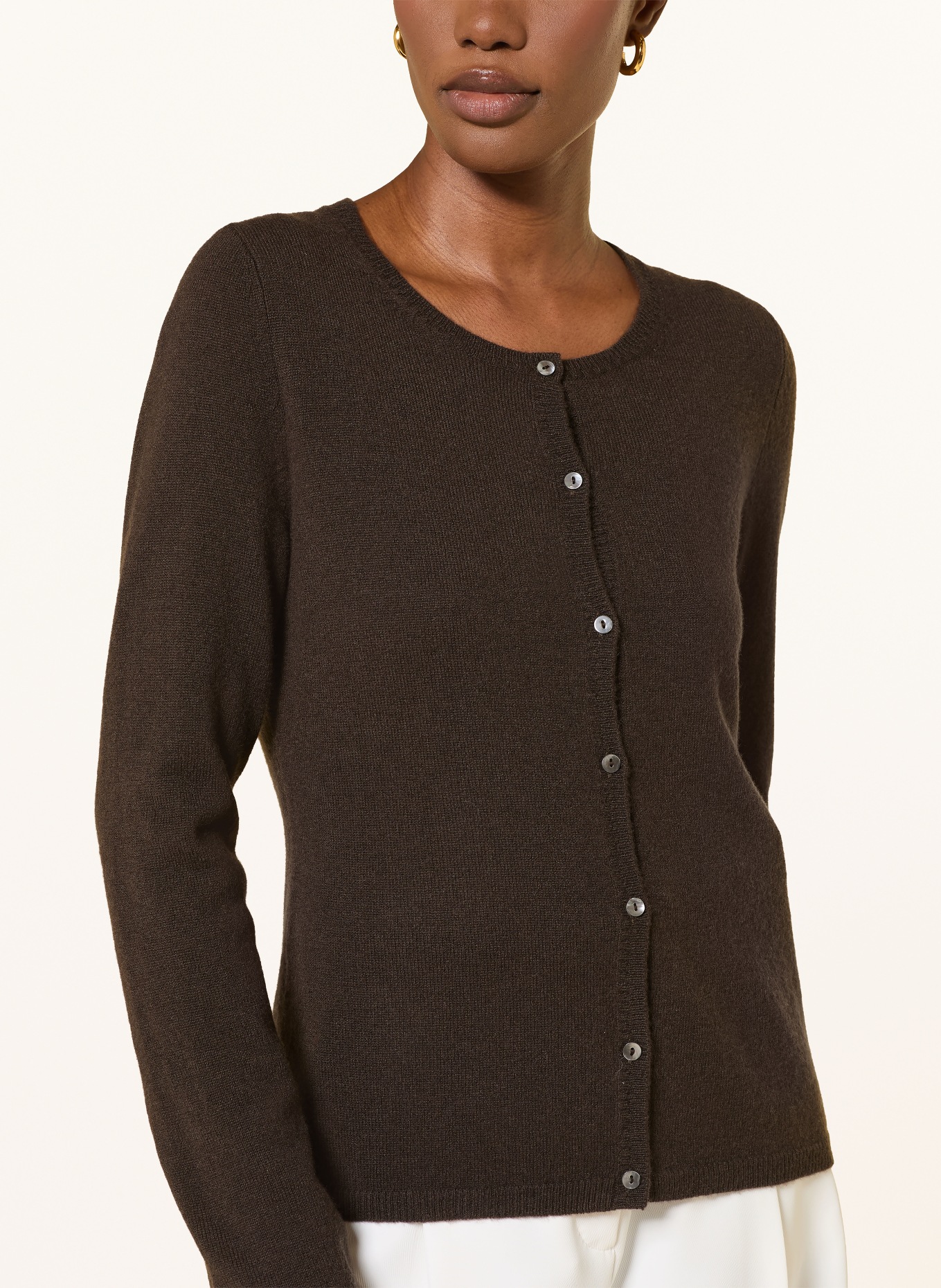 FTC CASHMERE Cardigan en cachemire: MARRON FONCÉ