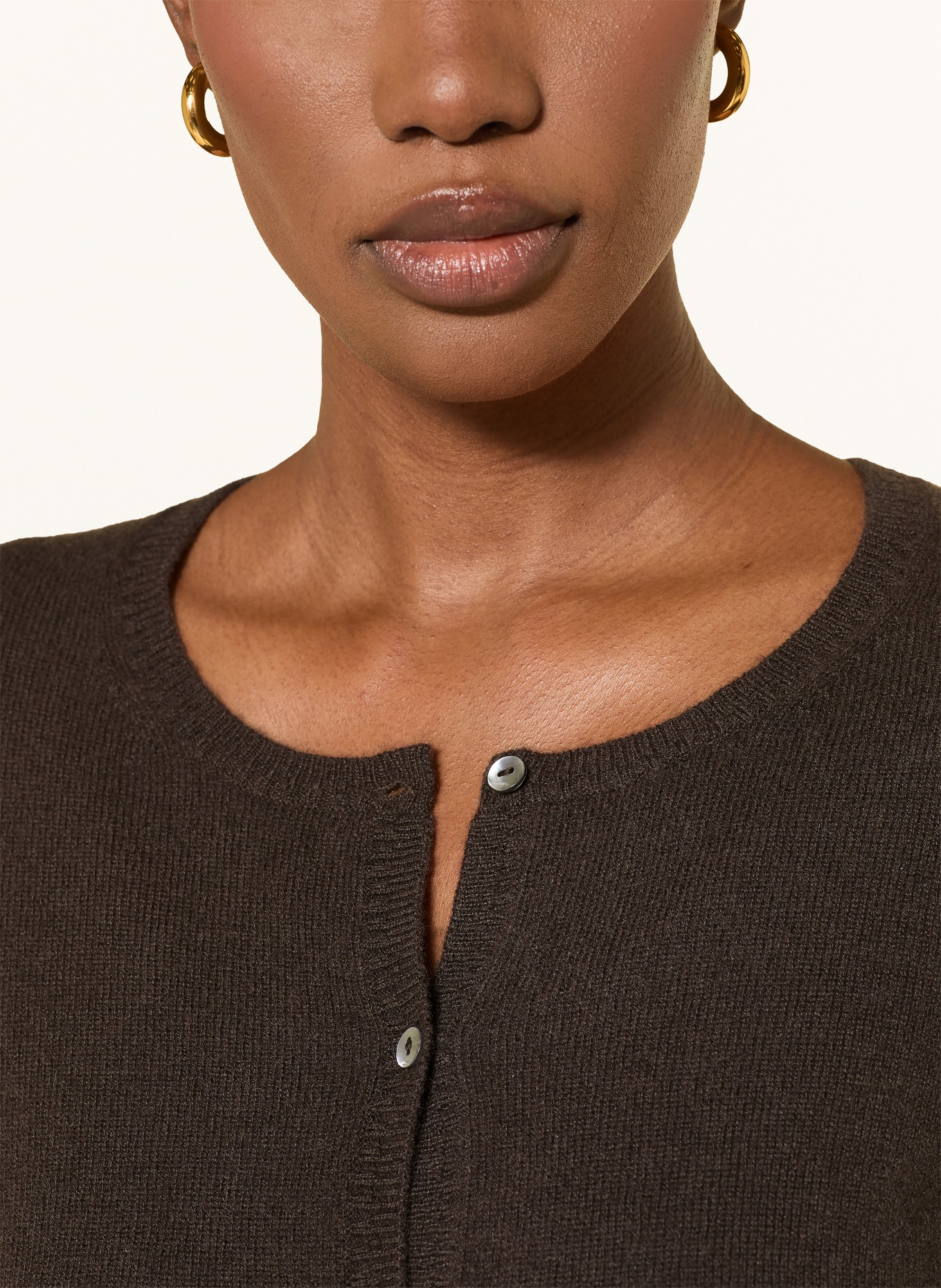 FTC CASHMERE Cardigan en cachemire: MARRON FONCÉ