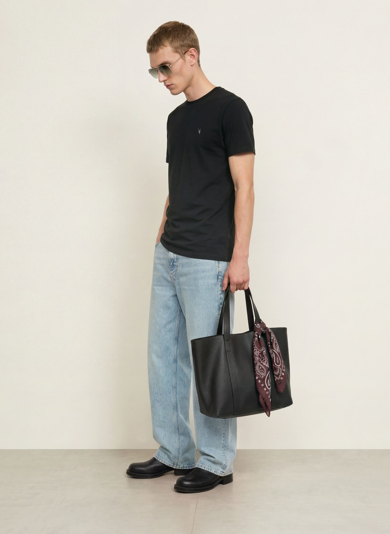 ALLSAINTS DEXTER T-shirt: BLACK
