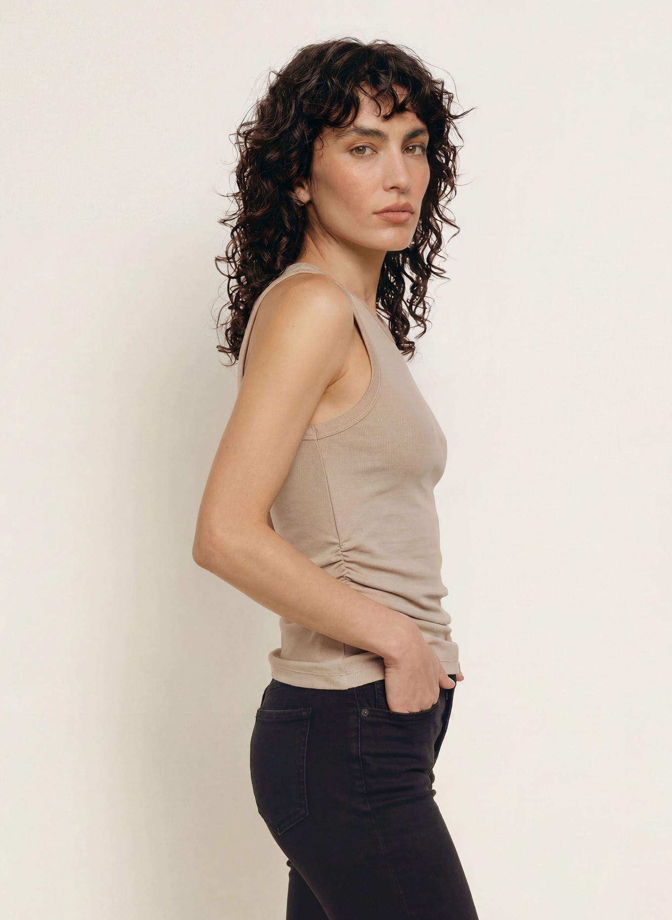 ALLSAINTS Top KATARINA: BÉŽOVÁ